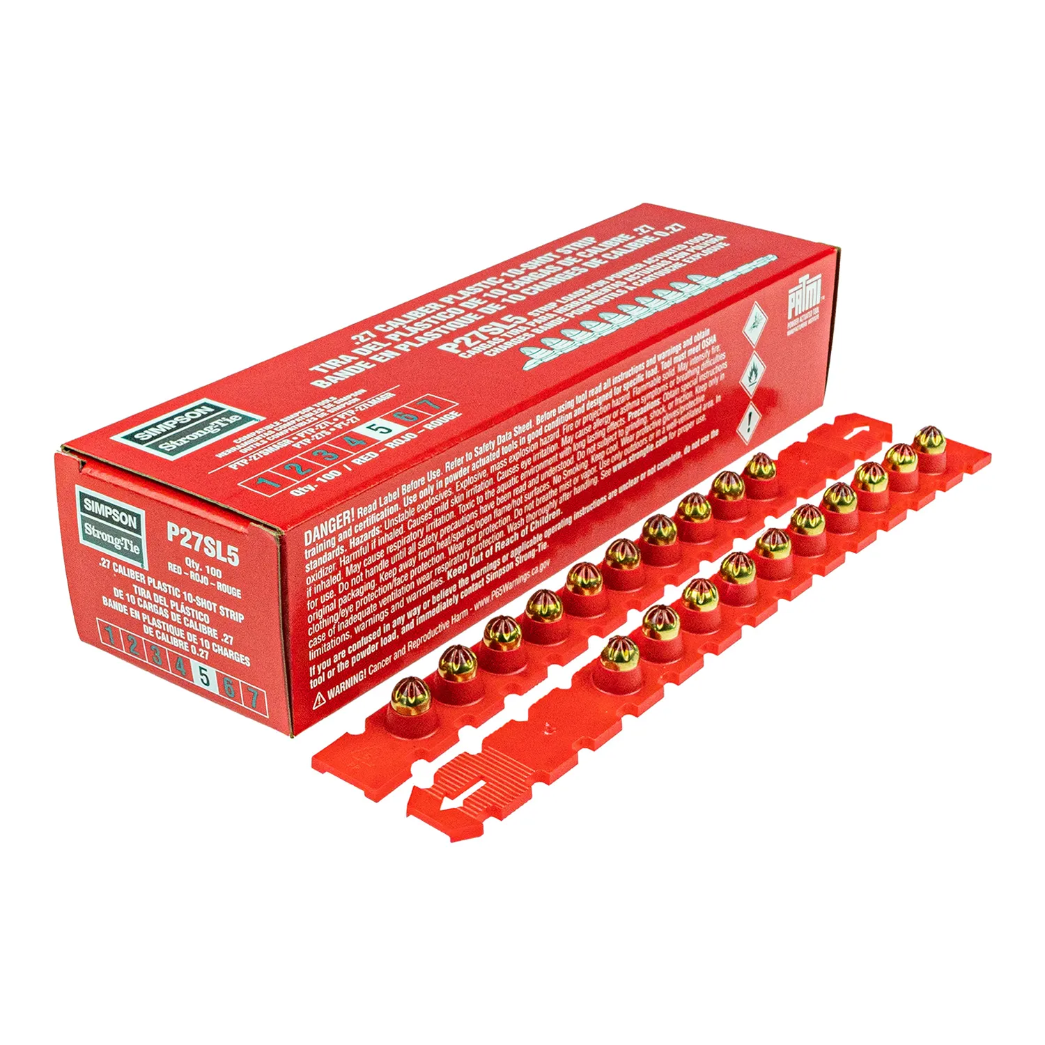 Simpson Strong-Tie® P27SL5 Powder Load Strip Red
