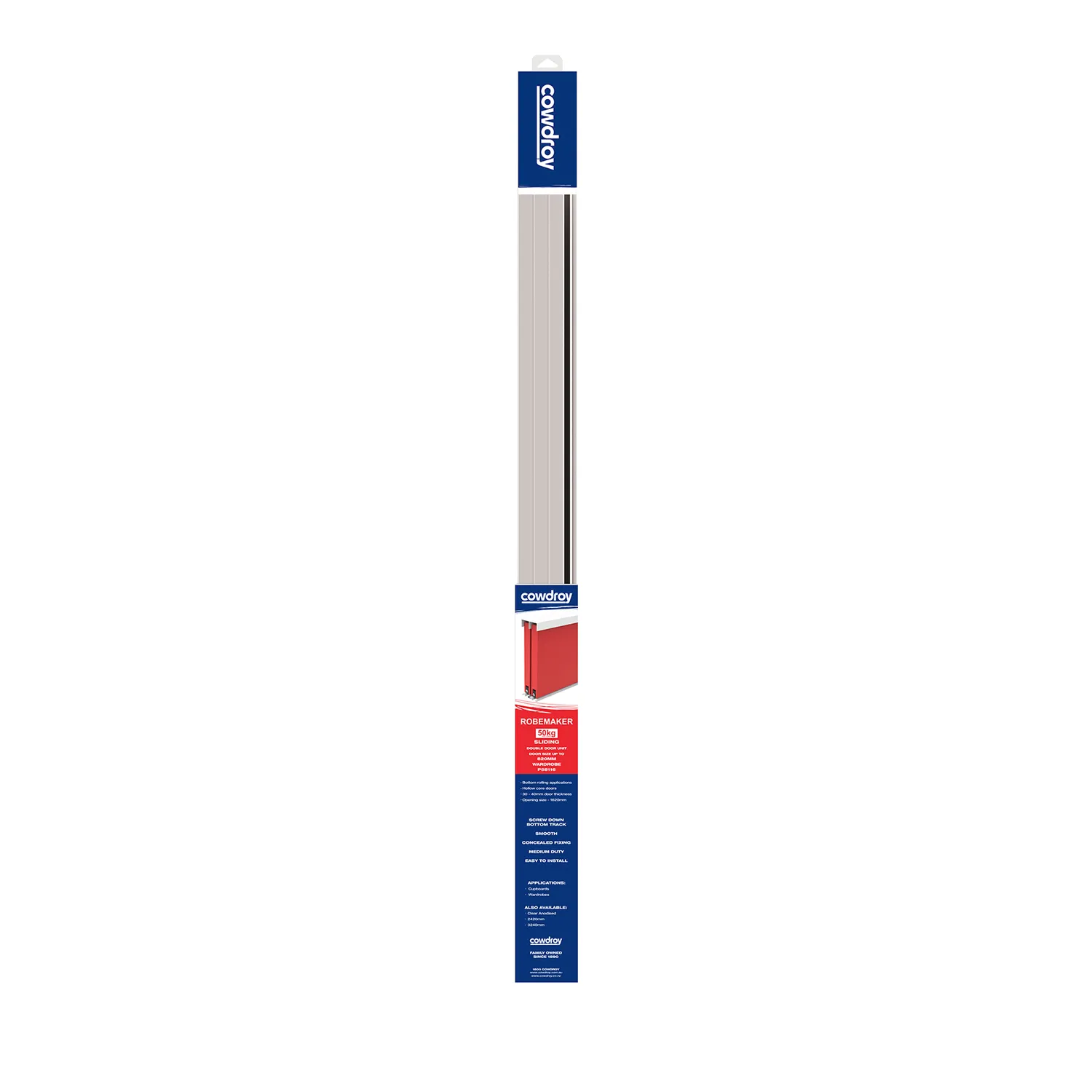 Cowdroy Robemaker 2 Door Track Set White