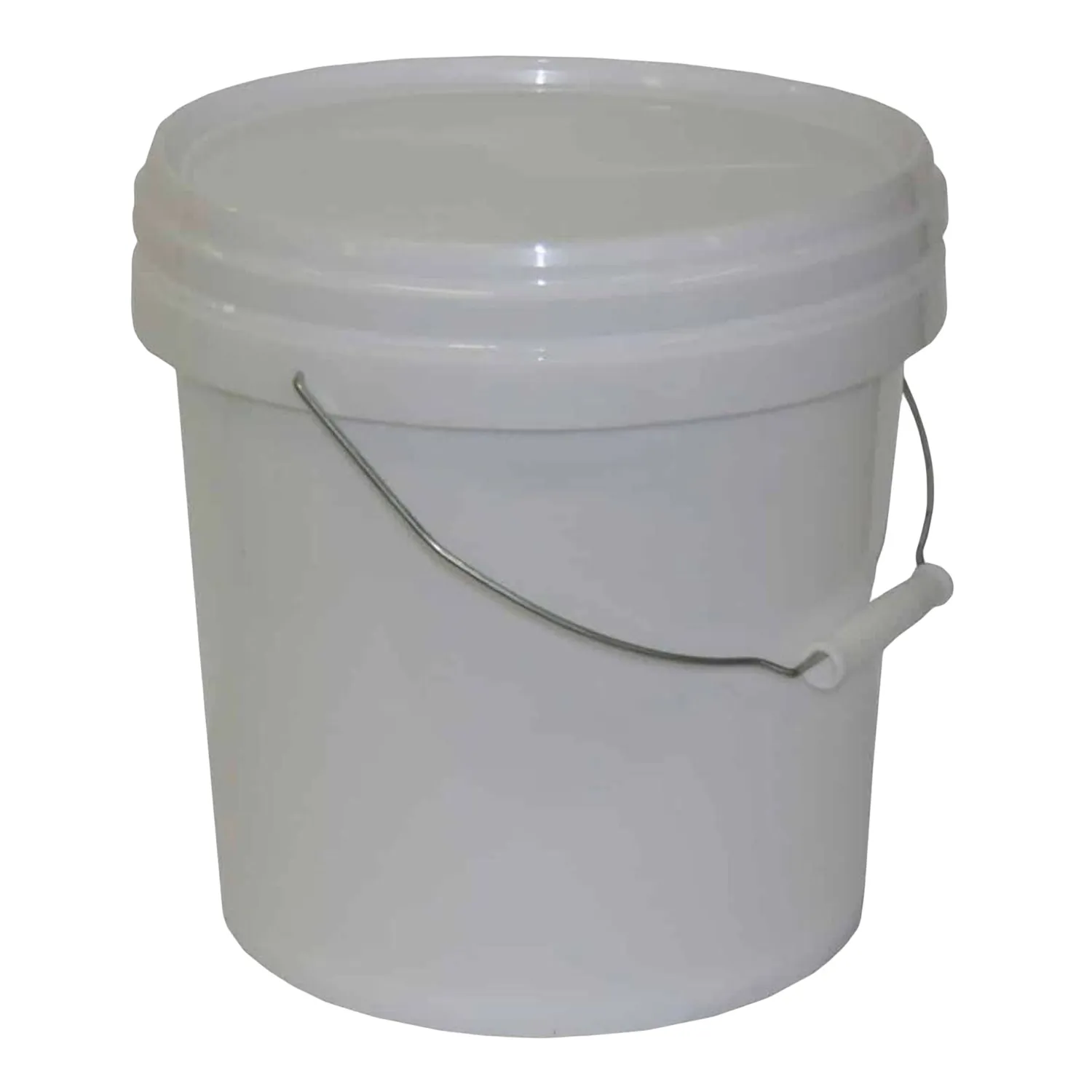 Queen All Purpose Plastic Bucket with Lid White