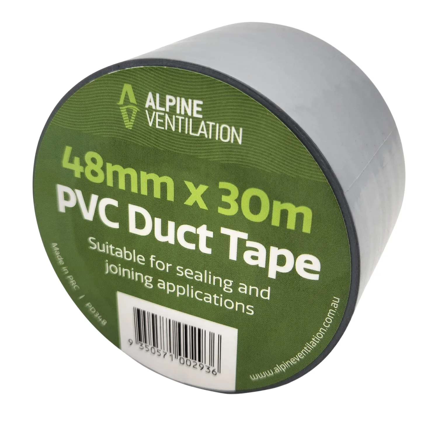 PD348_01_01_0c5a06c0829419cfee01a2e613f947b968c7fd6b_PD348_ANGLED_9350571002936 Alpine Ventilation PVC Duct Tape