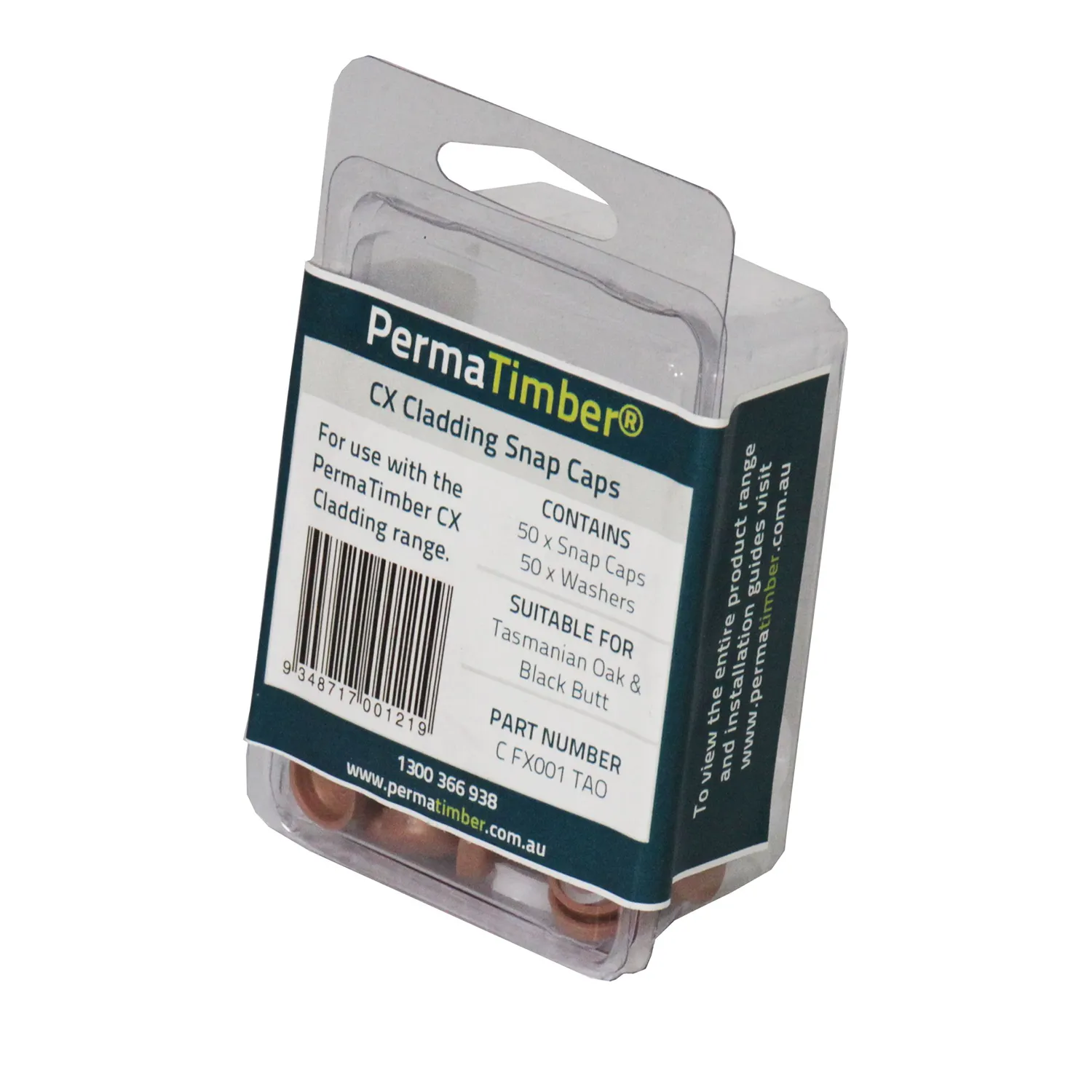 PermaTimber® CX Original Snap Caps Tasmanian Oak/ Blackbutt