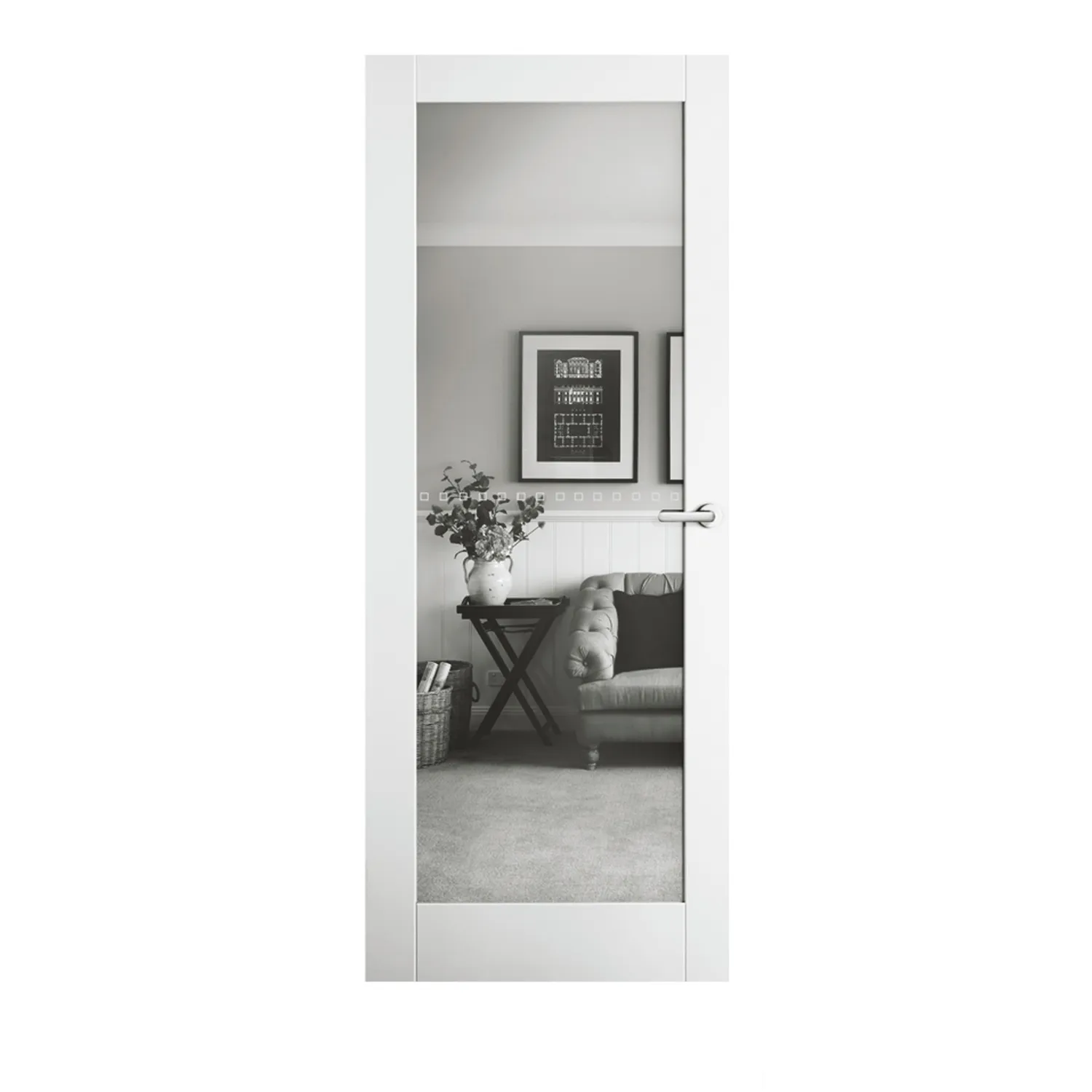 Corinthian Internal Door Moda PMOD1GC Primed Clear