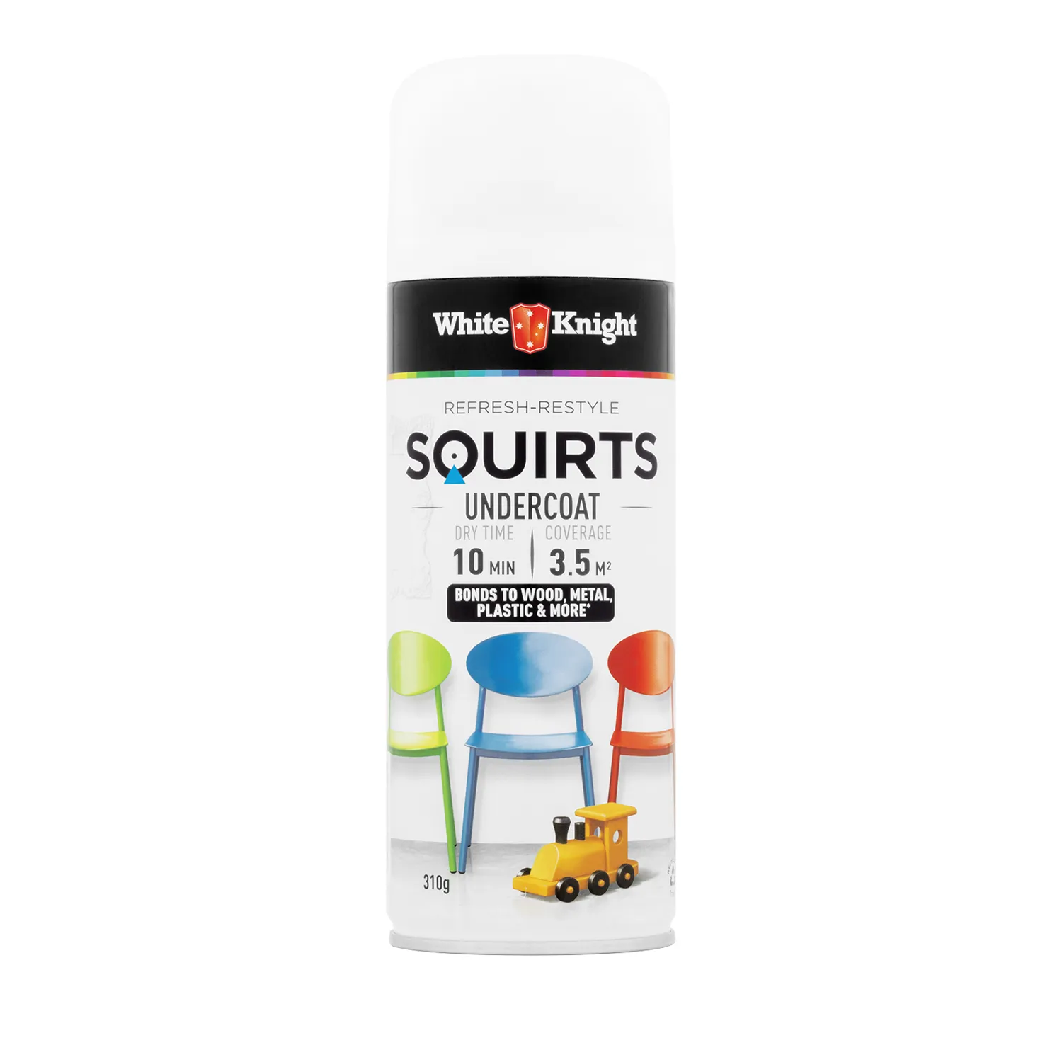 White Knight® Squirts Acrylic Enamel Spray Undercoat