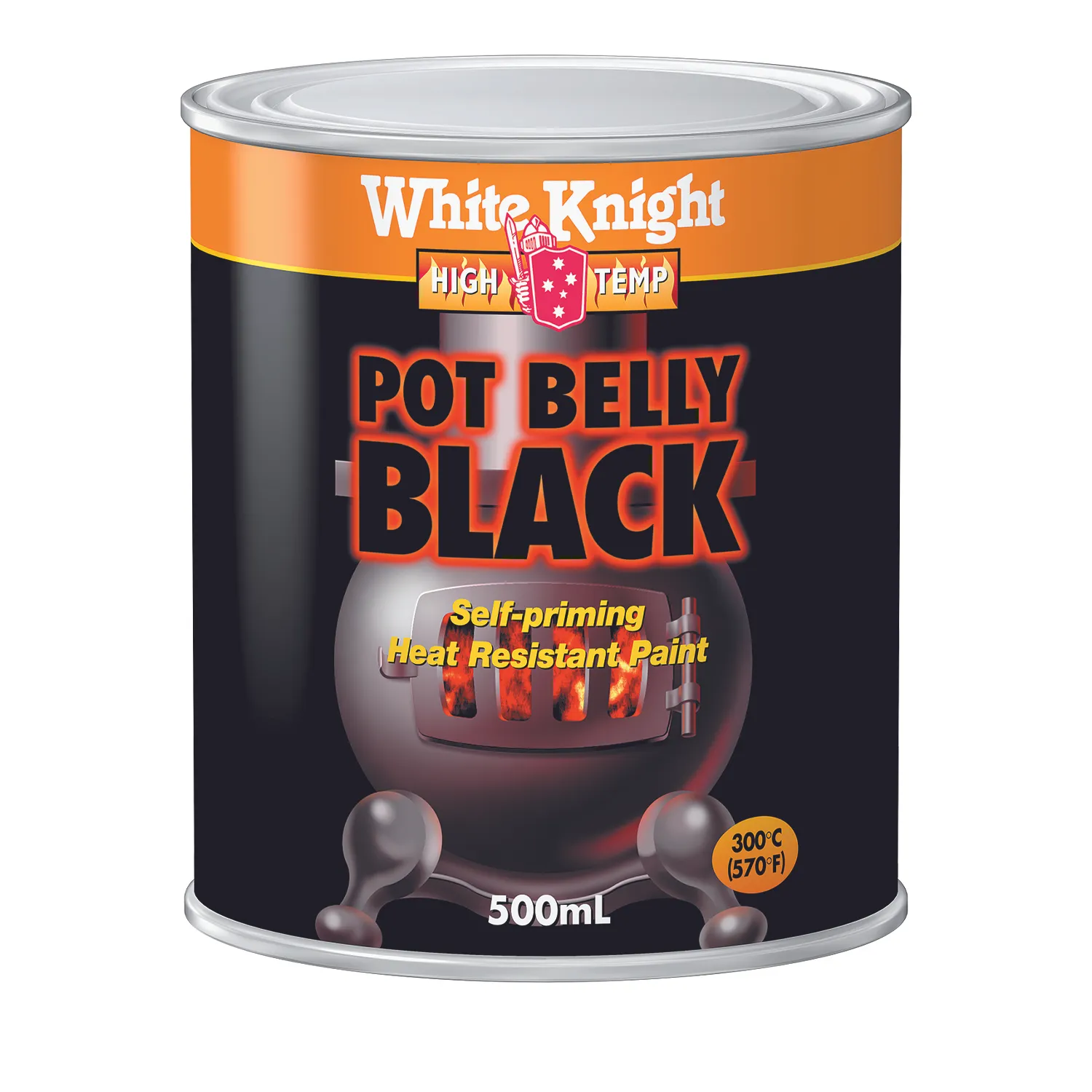 White Knight® High Temperature Pot Belly Heat Resistant Paint