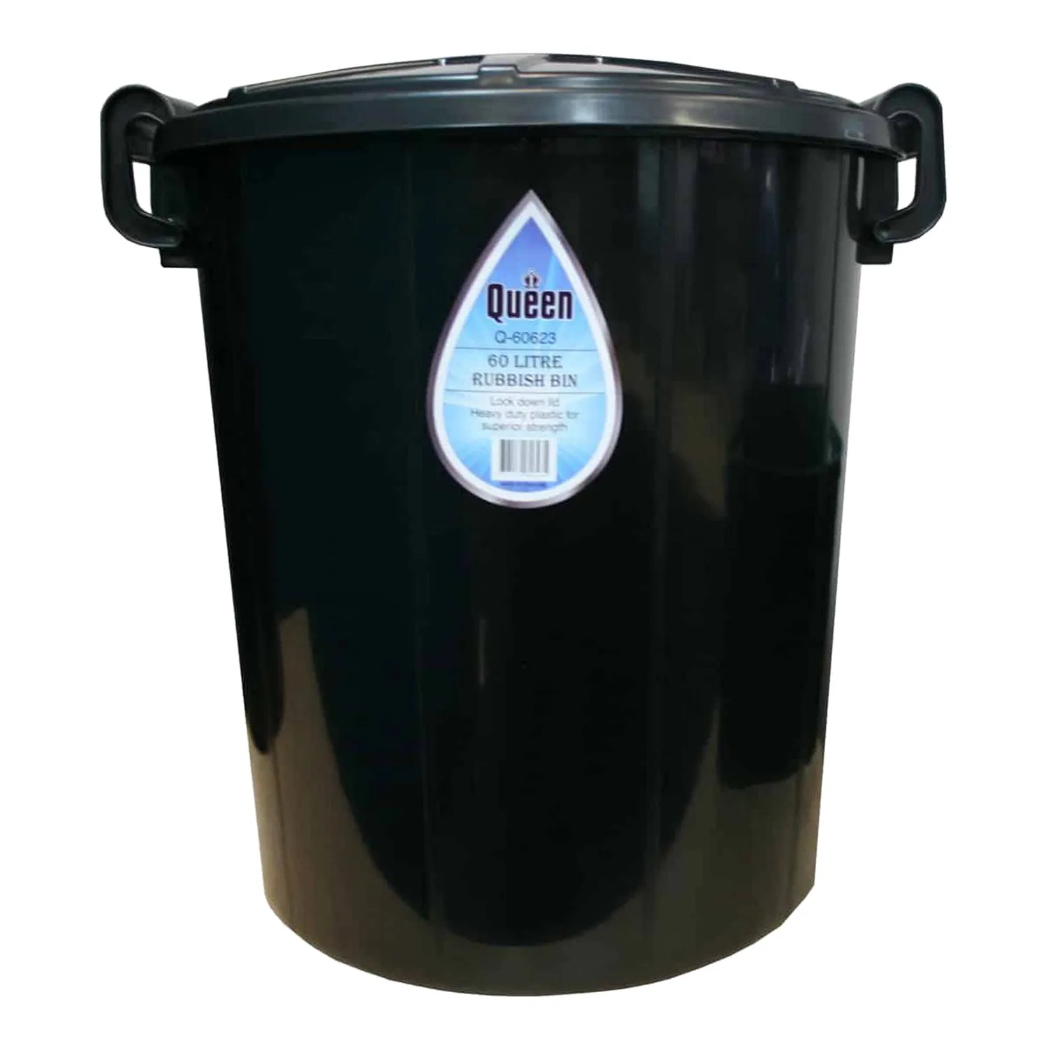 Queen Rubbish Bin Black