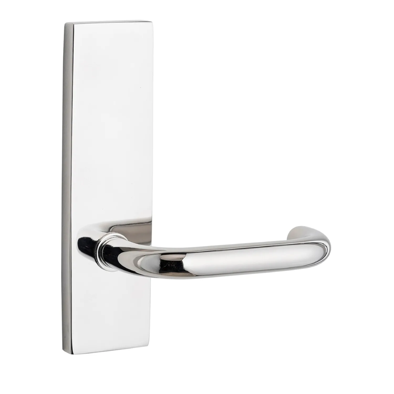 Novas Rectangular Plate with Plain 50 Lever & Concealed Fixings Satin Stainless Stee