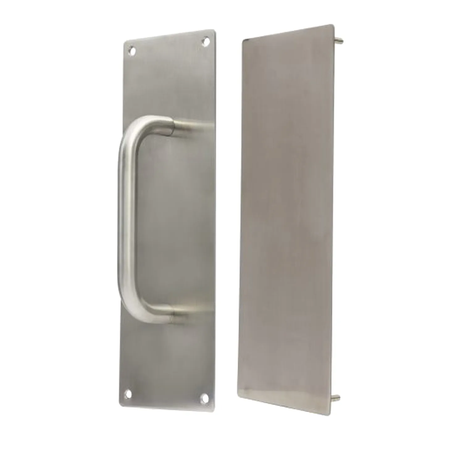 R13CFPPSET_01_01_86a056ae49f69419471dd95654397c2613bfd328_R13CFPPSET_0 Trio Push Plate/ D Pull Handle on Plate Satin Stainless Steel