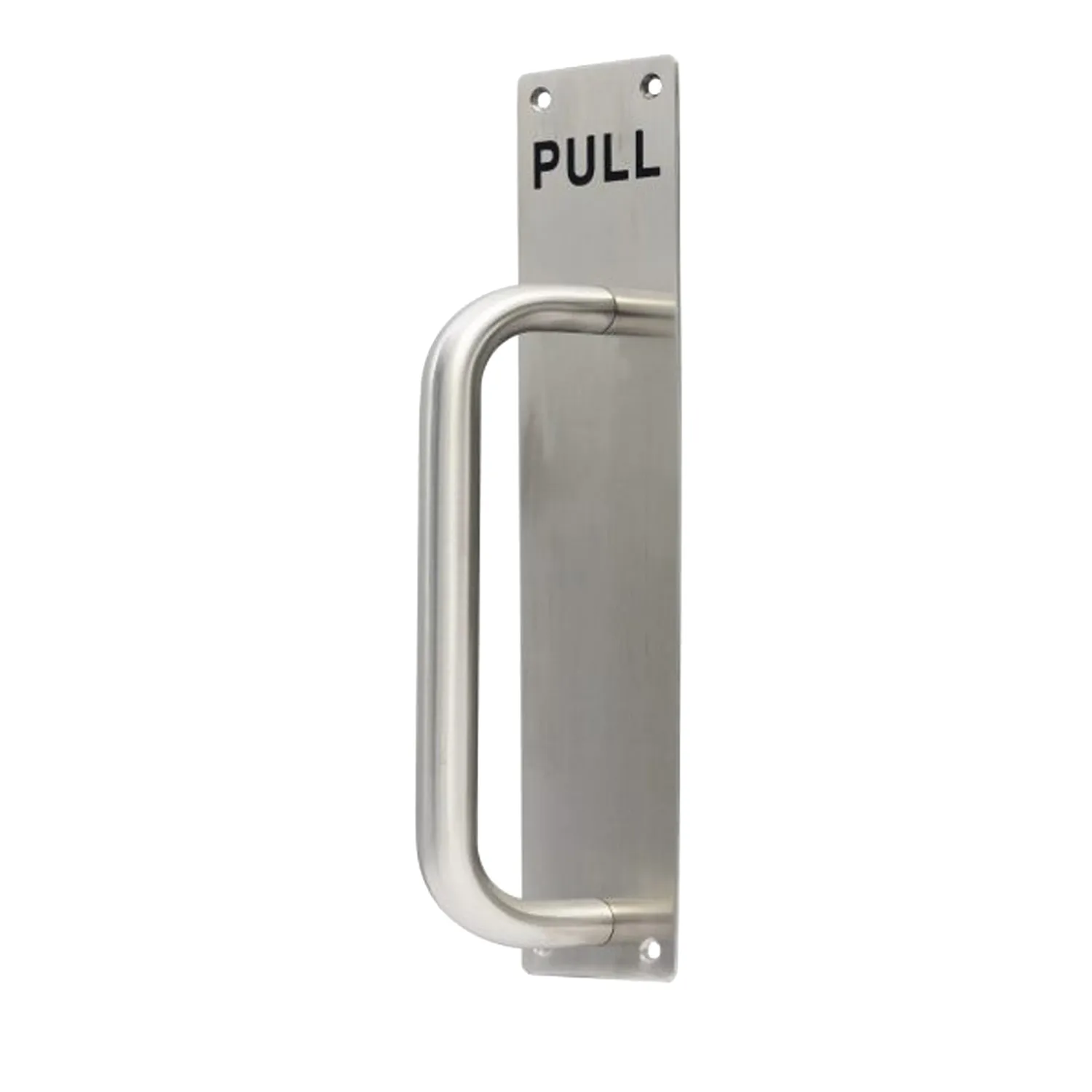 R13EPP365200_01_01_4138264a26d759a610af23a6a816397227043721_Pull_plate_image Trio D Pull Handle on Plate Satin Stainless Steel (Engraved)