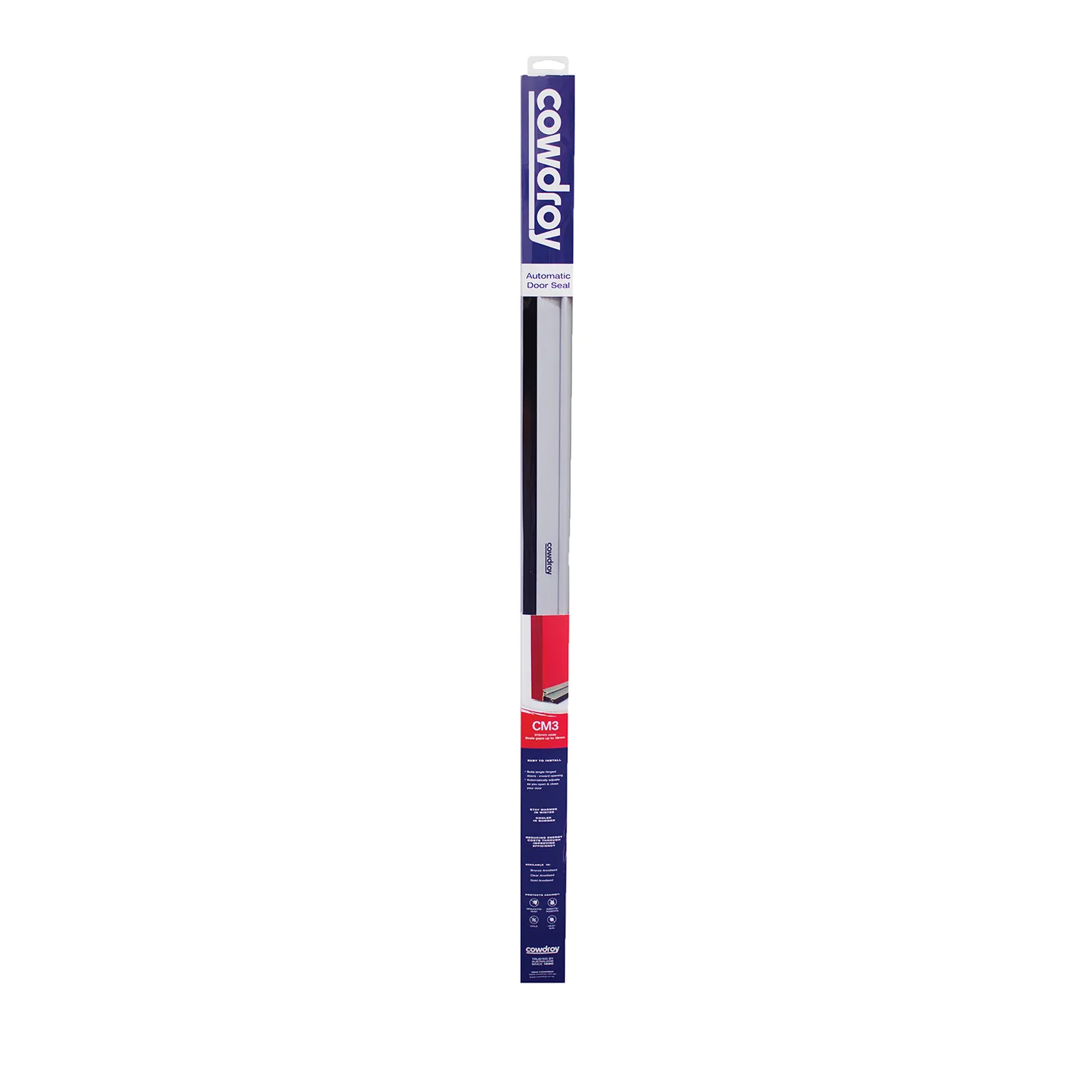 Cowdroy CM3 Automatic Door Seal Clear Anodised