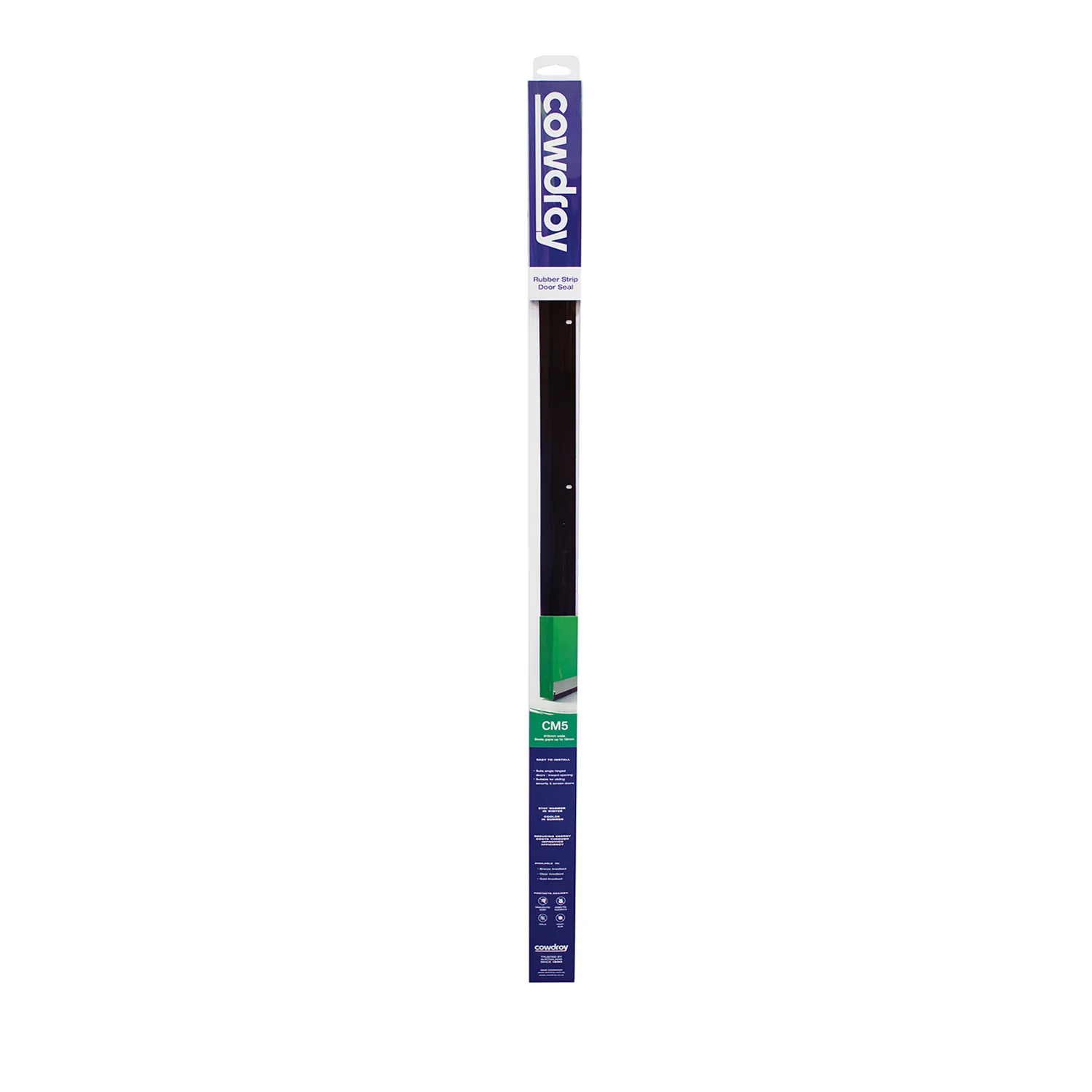 Cowdroy CM5 Rubber Strip Door Seal Bronze Anodised