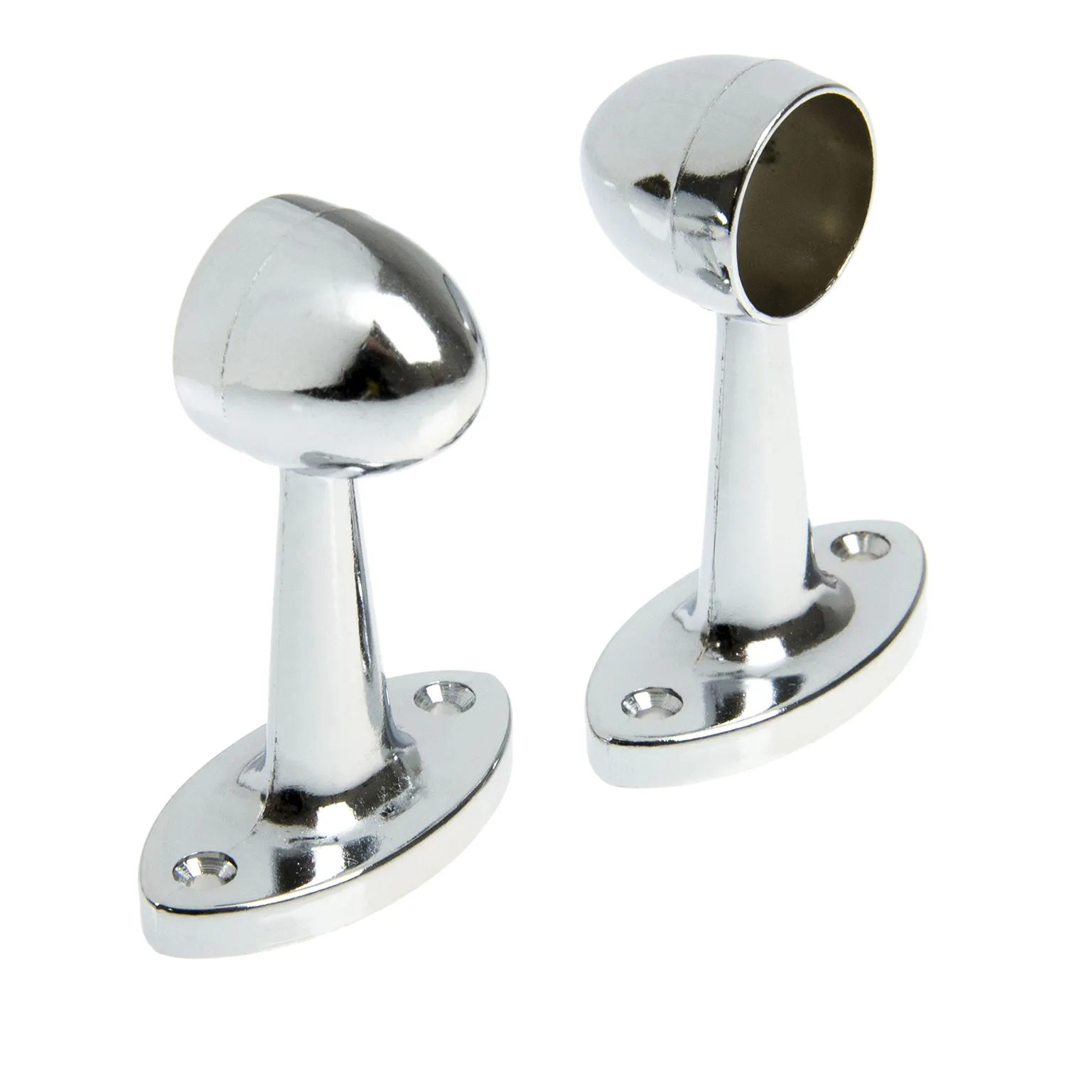 Romak Round Rod Heavy Duty End Pillar Chrome Plated