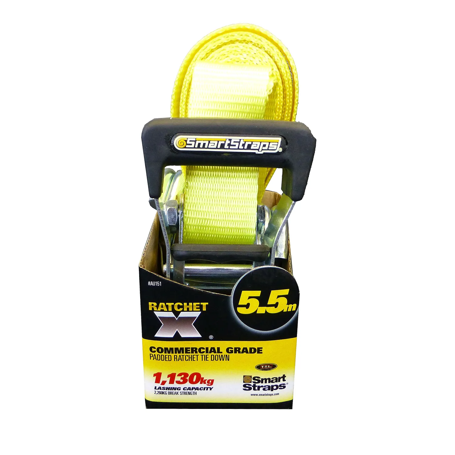 SmartStraps® Ratchet-X™ Padded Tie Down Yellow