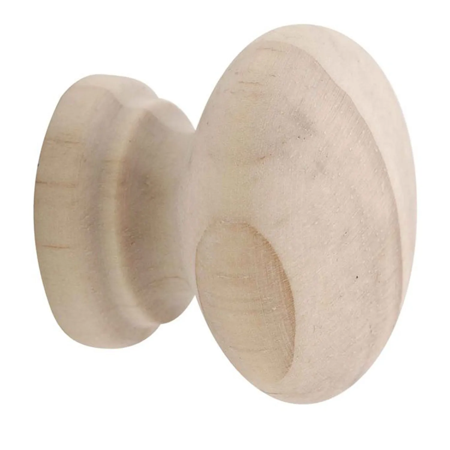 Prestige Mushroom Cabinet Door Knob Raw Pine