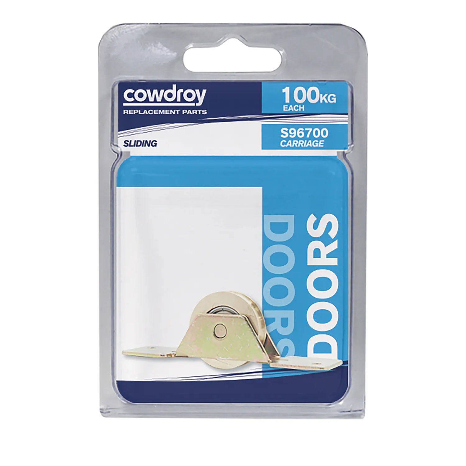 Cowdroy S967 Sliding Door Concave Brass Wheel Sheave