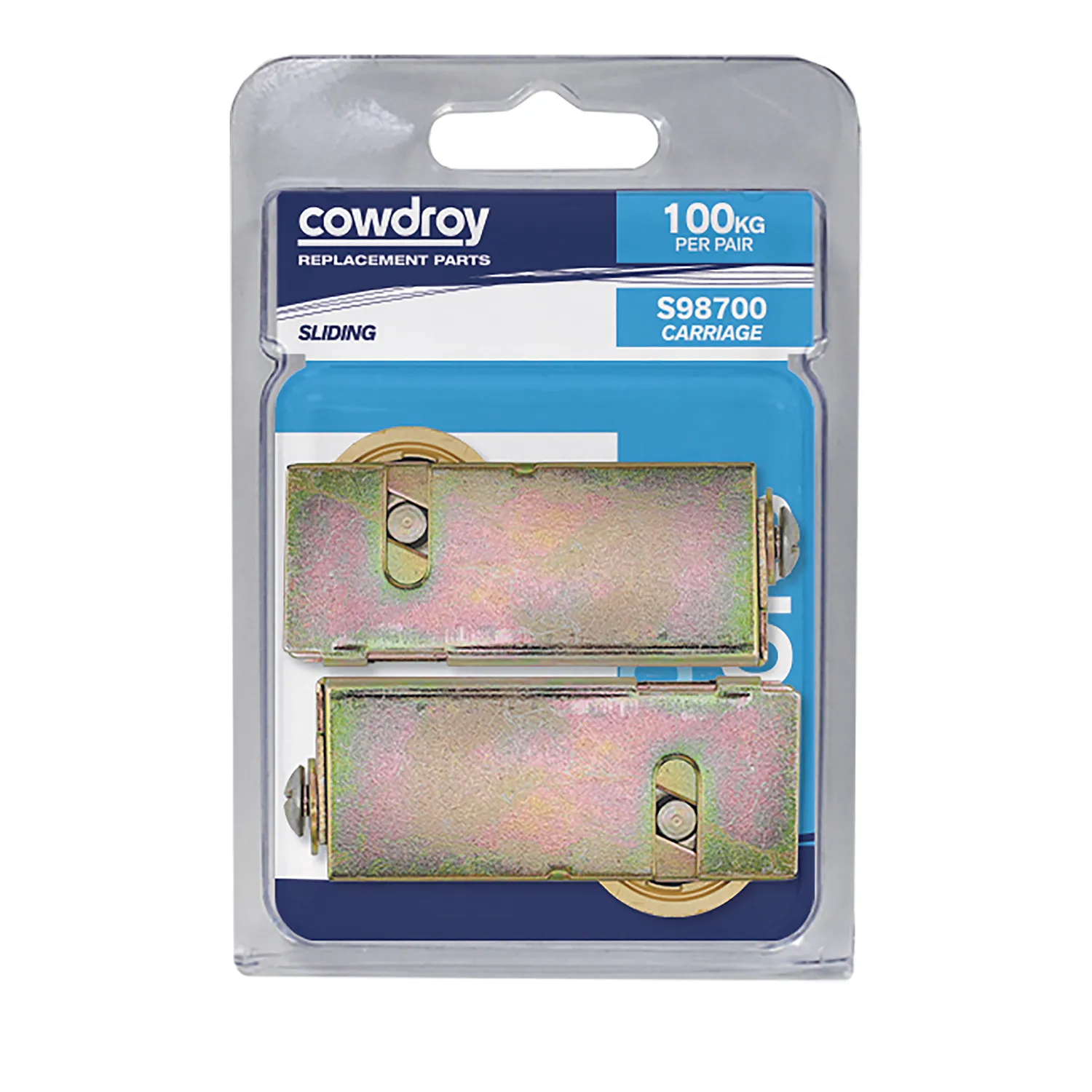 Cowdroy S987 Sliding Door Concave Brass Wheel Sheave