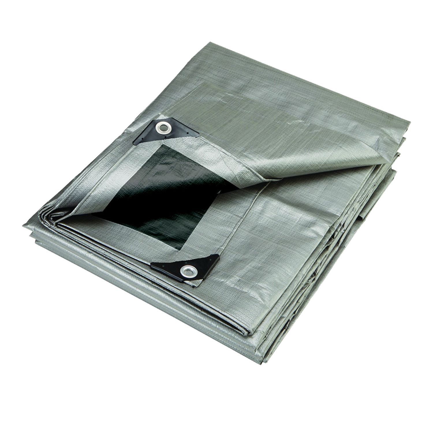 Polytuf Extra Heavy Duty Tarp Silver/Black Bowens