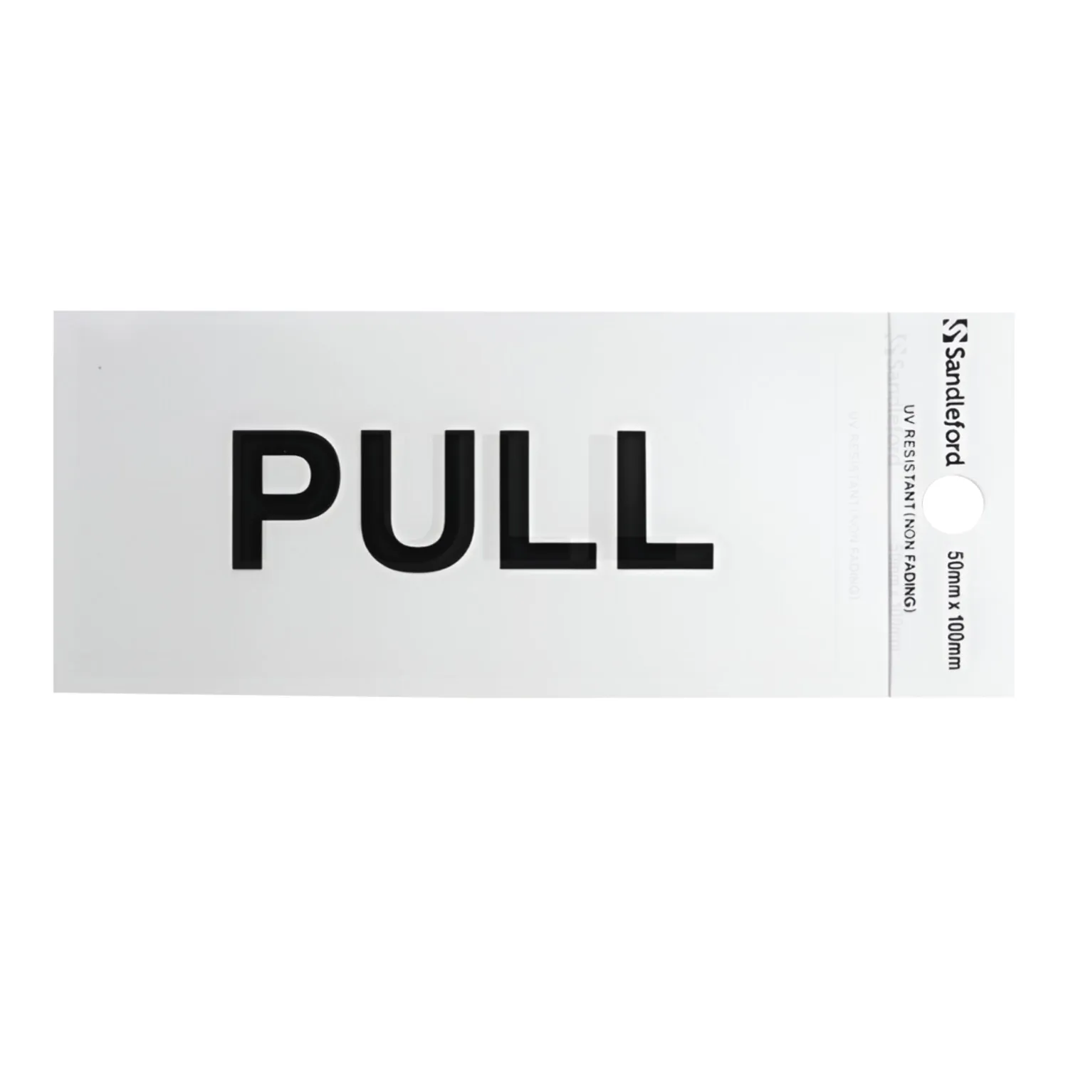 Sandleford Pull Self Adhesive Sign Black