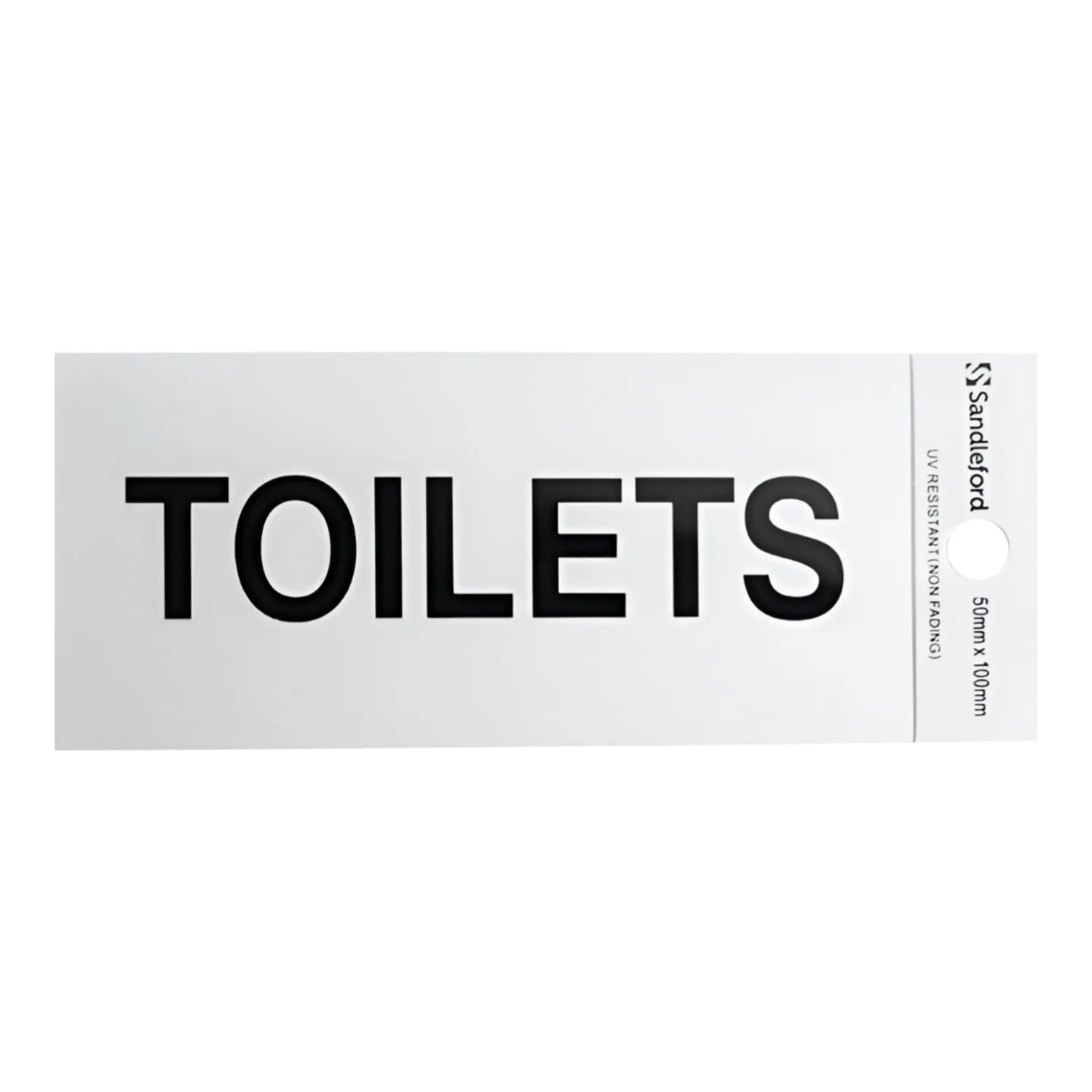 Sandleford Toilets Self Adhesive Sign Black
