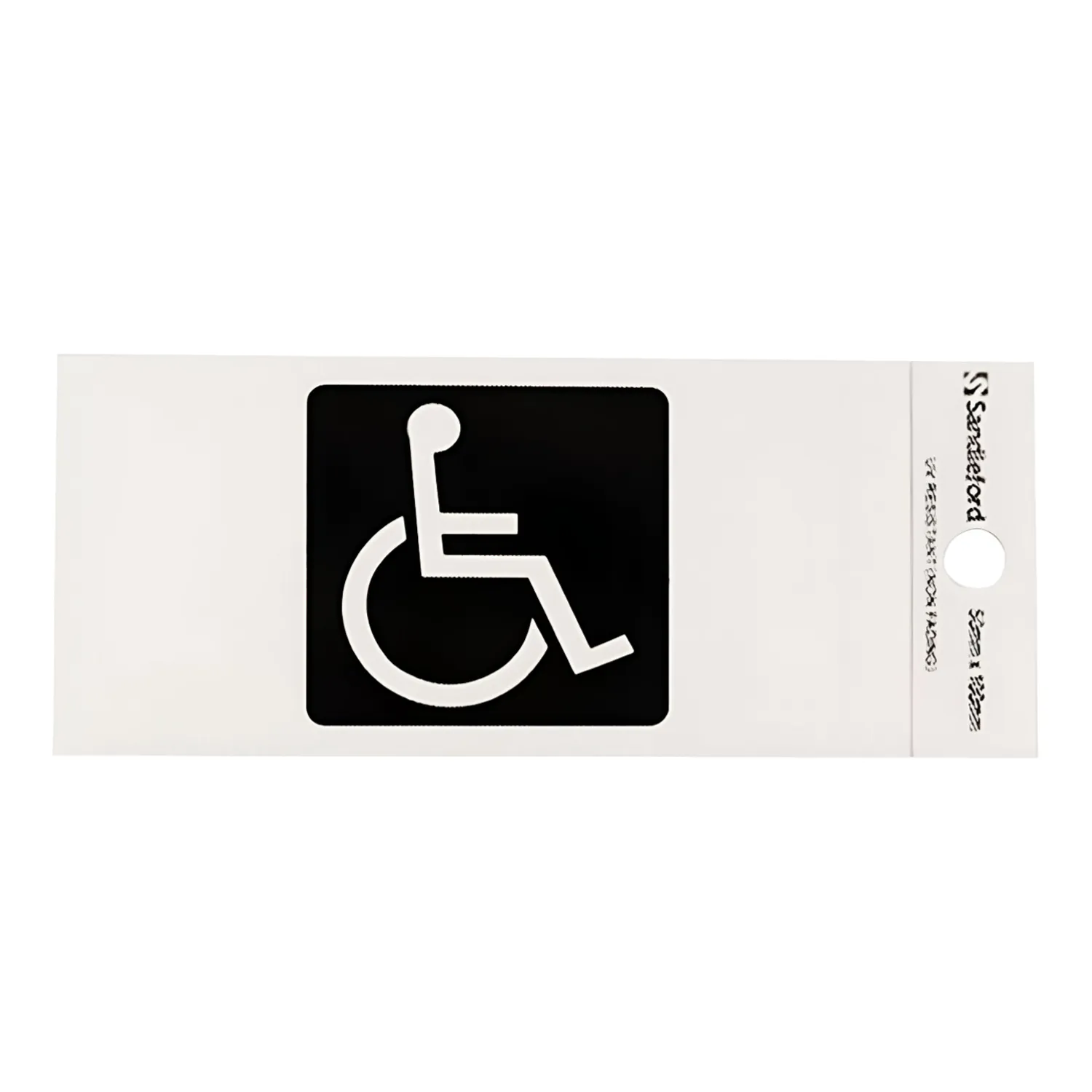Sandleford Disabled Symbol Self Adhesive Sign Black