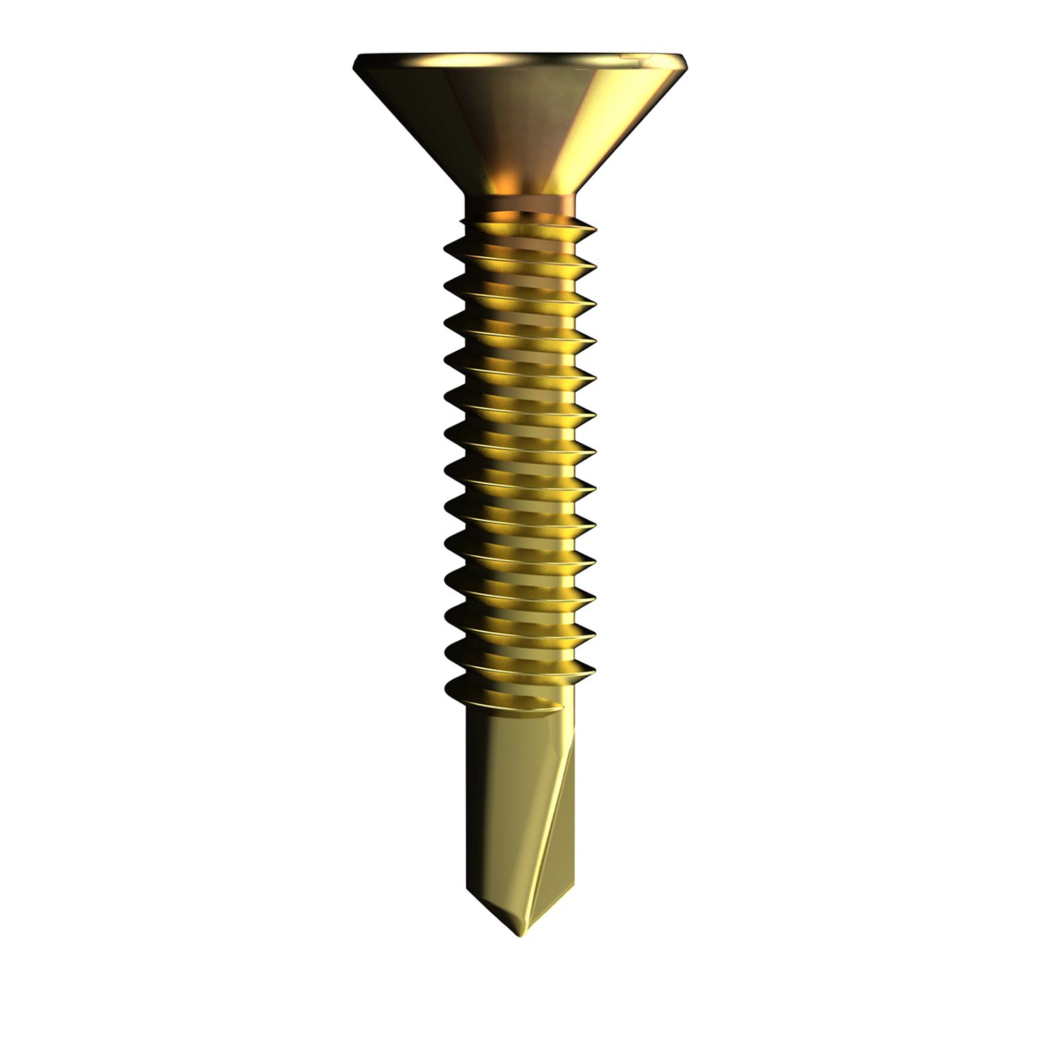 Zinc Gold Bremick™ Metal Screw Countersunk Head Phillips Drive Bowens