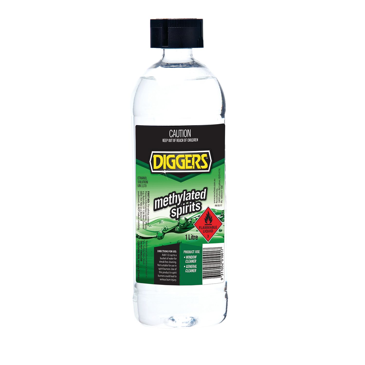 Diggers Methylated Spirits Surface Cleaner Disinfectant Bowens