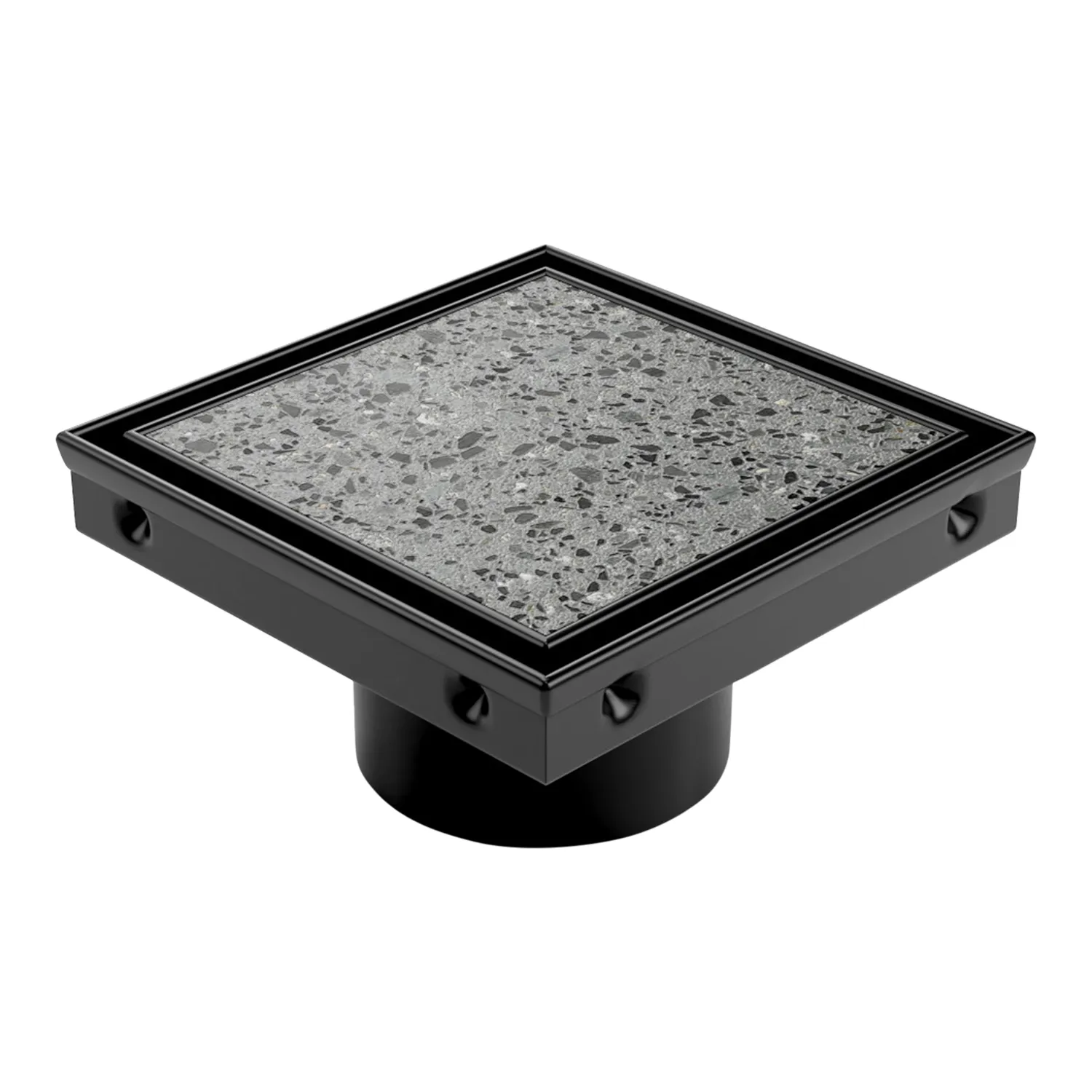 Stormtech Square Floor Waste with Tile Insert Black