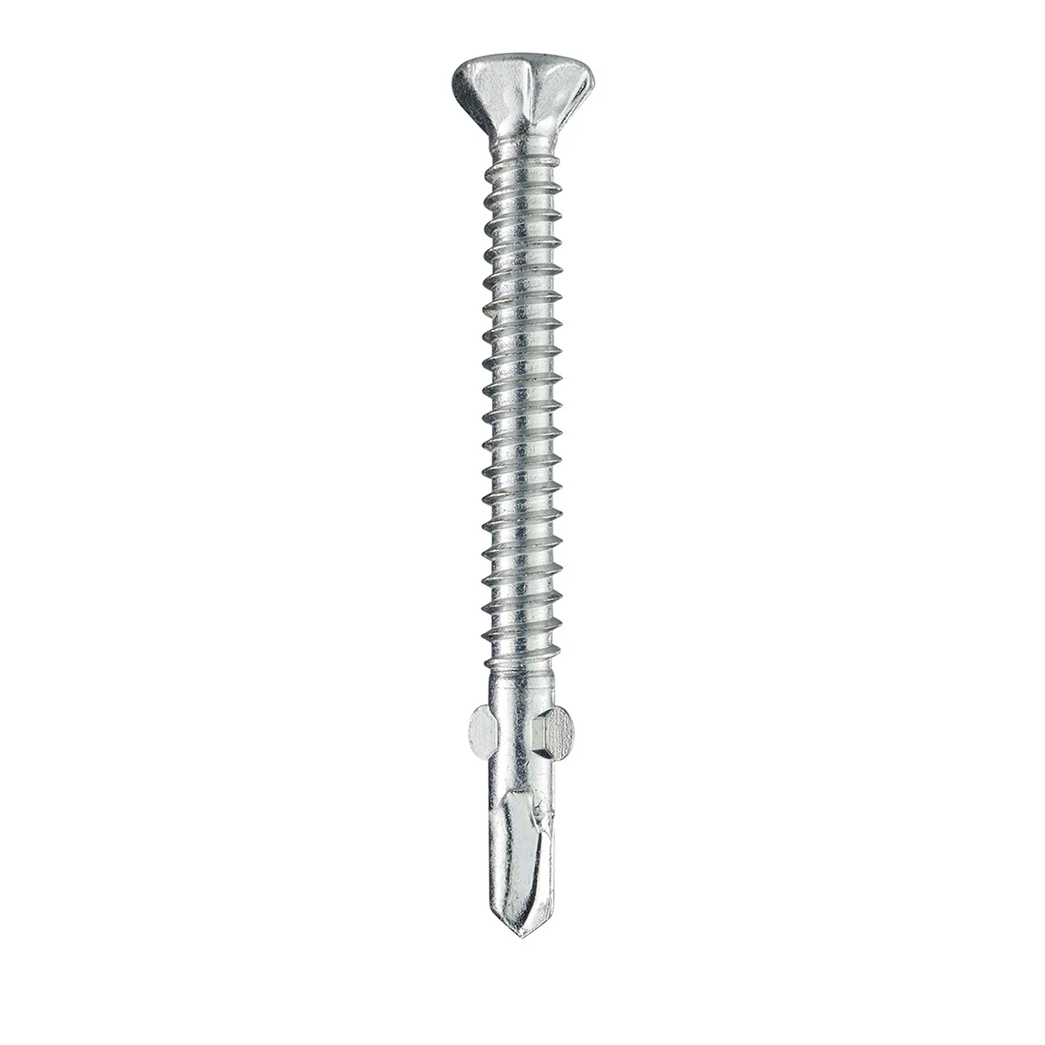 Simpson Quik Drive® Bi-Metal Screws Ribbed Flat Head #2 Square Drive Collated Stainless Steel