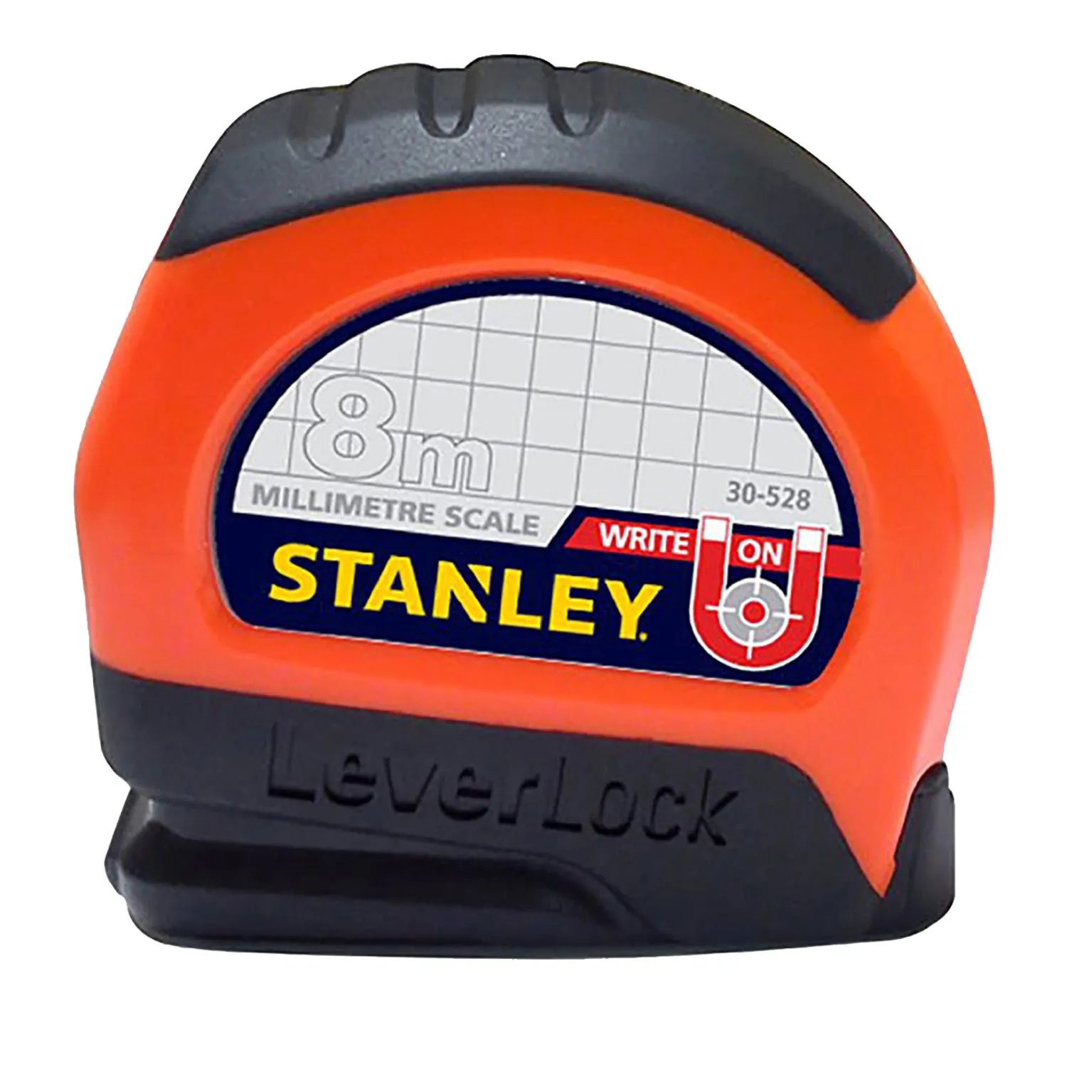 ST30528_01_01_89b63bfa1bb3906ffe788251f9c47ae53c3952eb_ST30528_0 Stanley® Leverlock Measuring Tape Hi Vis Orange
