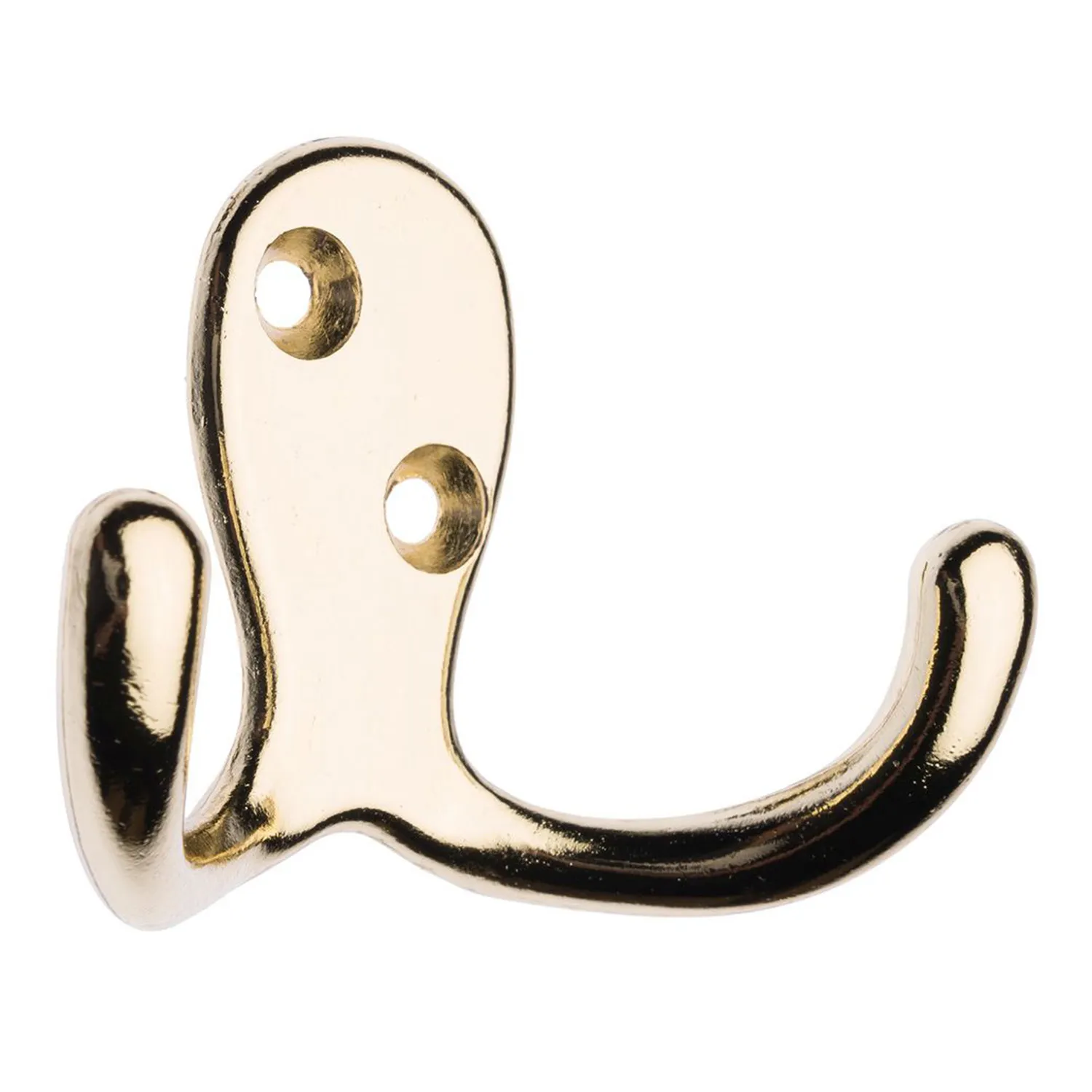 Zenith® Twin Robe Hook Brass Plated