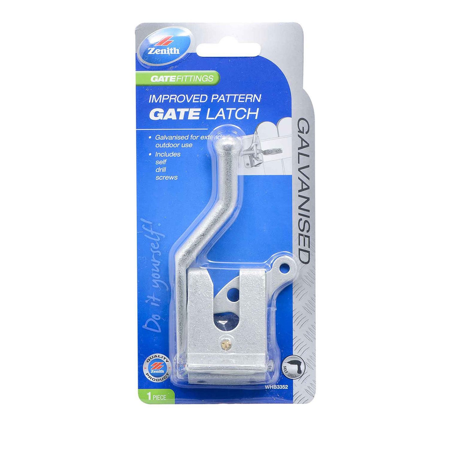 Zenith® Improved Gate Latch Galvanised Bowens