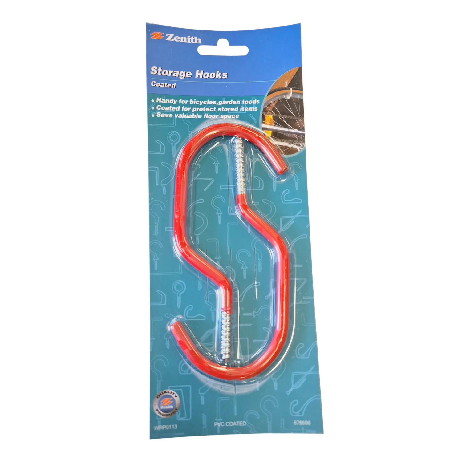 Zenith® Bicycle Storage Hook PVC Coated