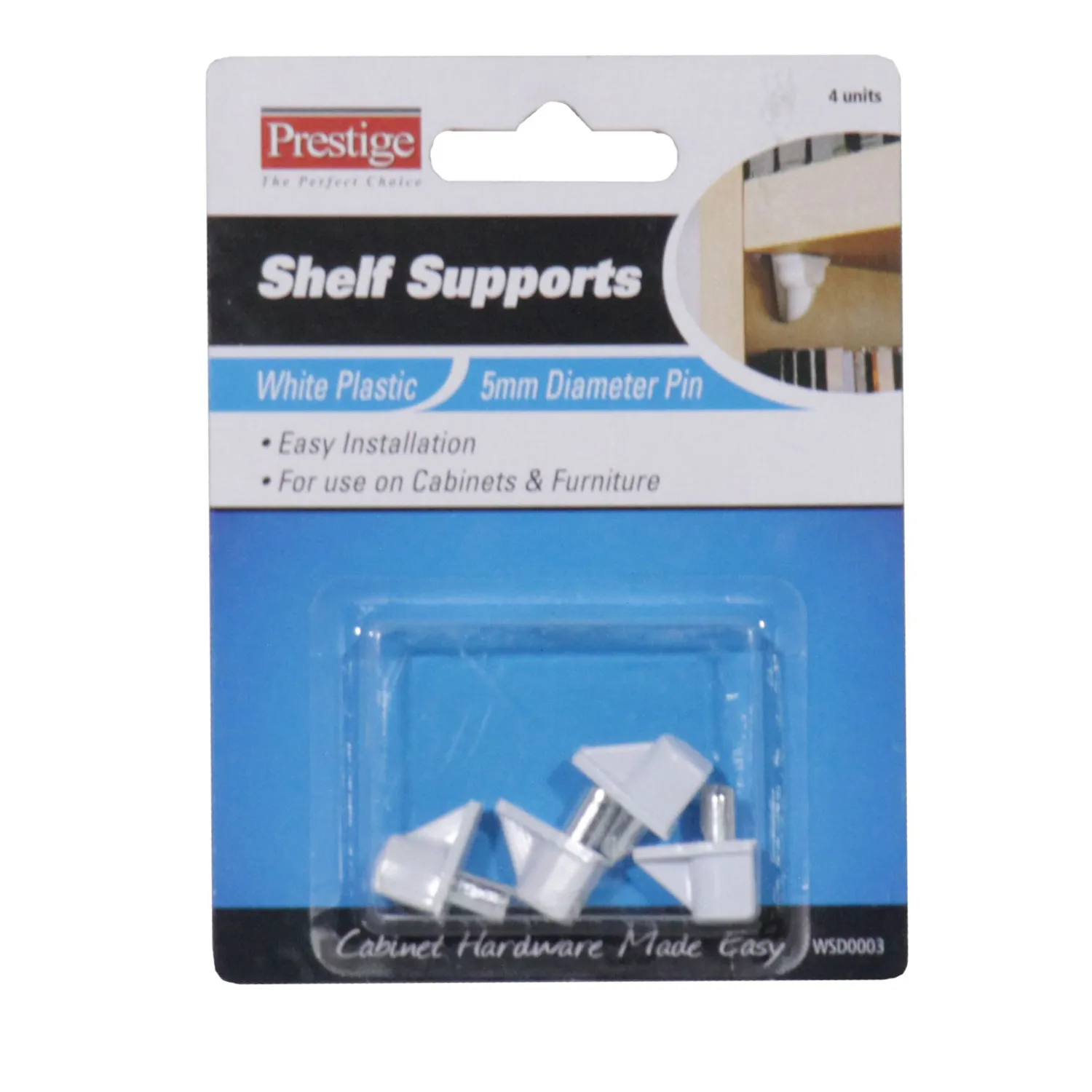 Prestige Plastic Shelf Support White