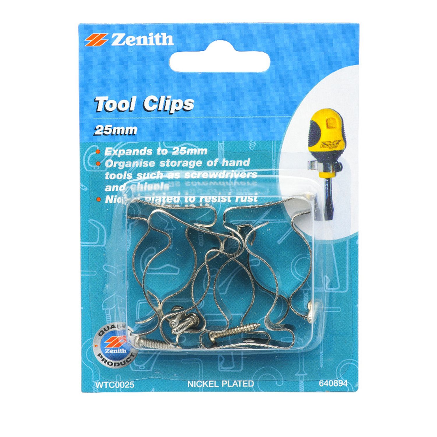 Zenith® Tool Clips Nickel Plated Bowens