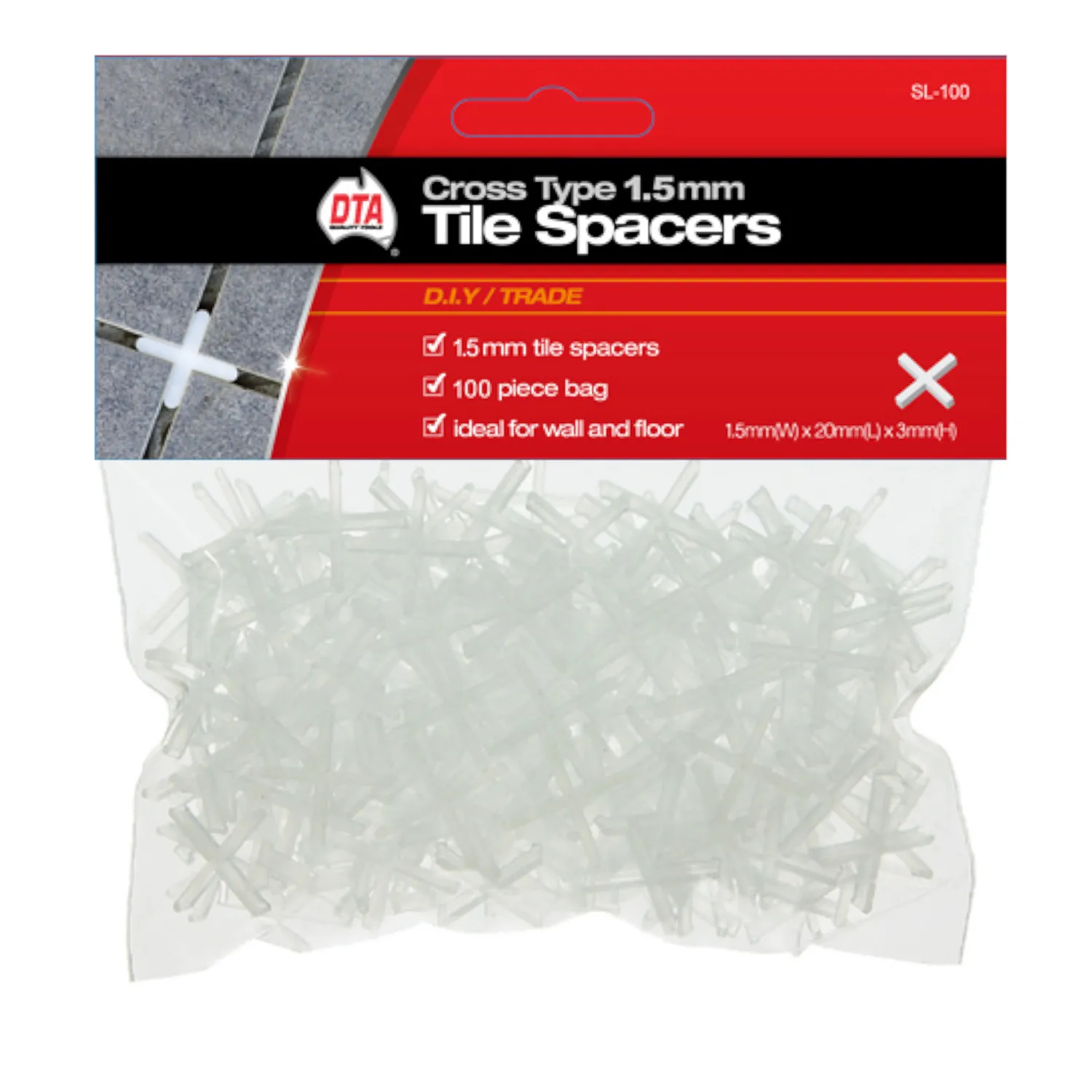 DTA Cross Type Tile Spacer Lugs