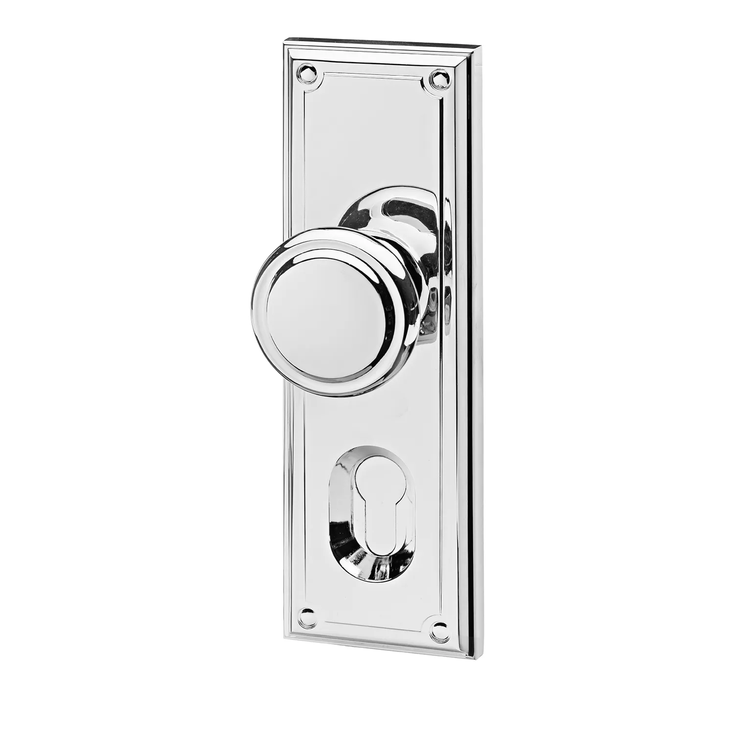 Gainsborough Trilock™ Traditional Dummy Trim Entry Door Knob Bright Chrome