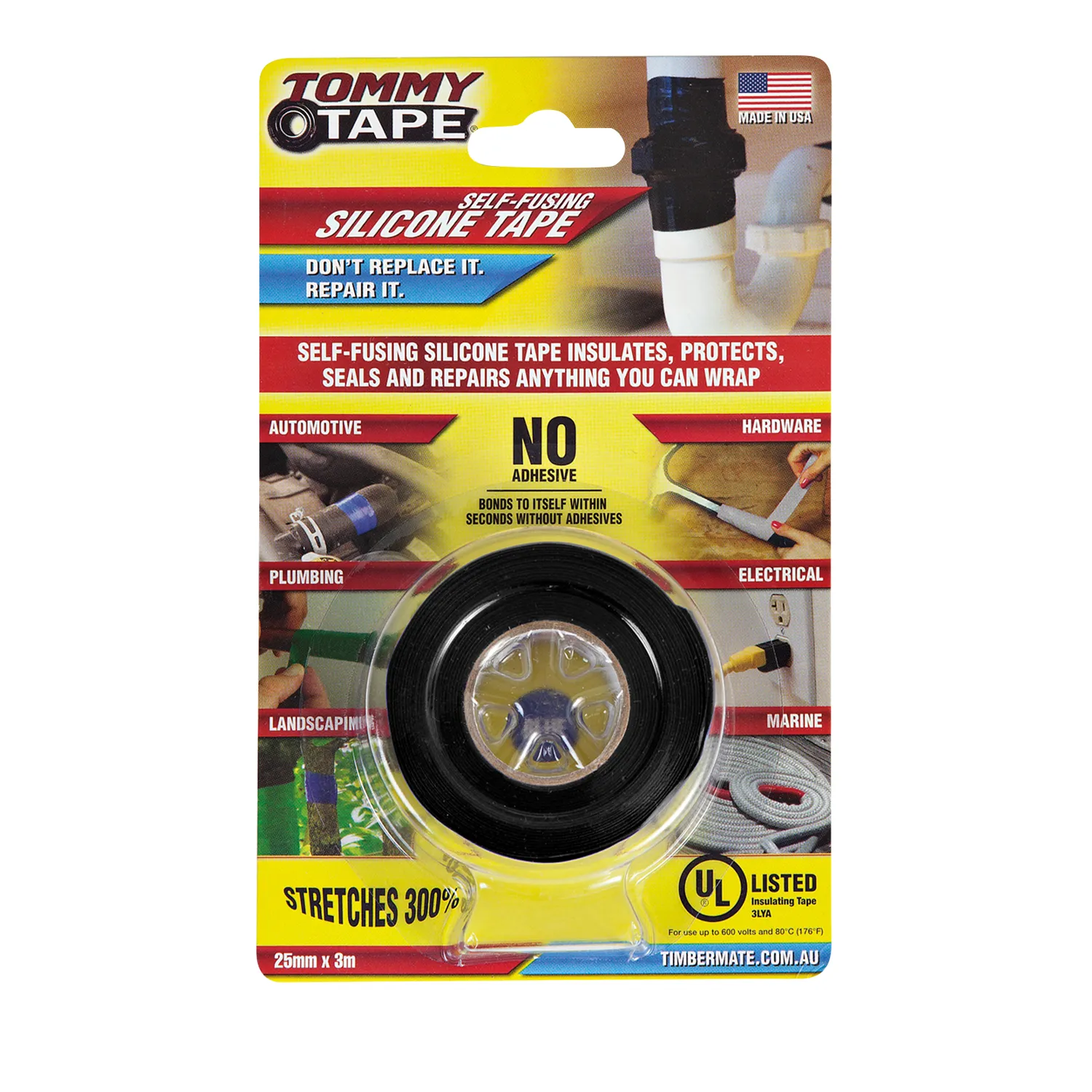 TTBL_01_01_4153928595ff0f07d4d15d4557d721d07bd5ecc1_TTBL_0 Tommy Tape® Silicone Tape Black