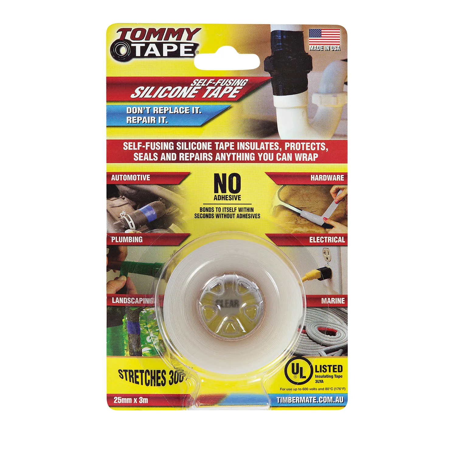 Tommy Tape® Silicone Tape Clear