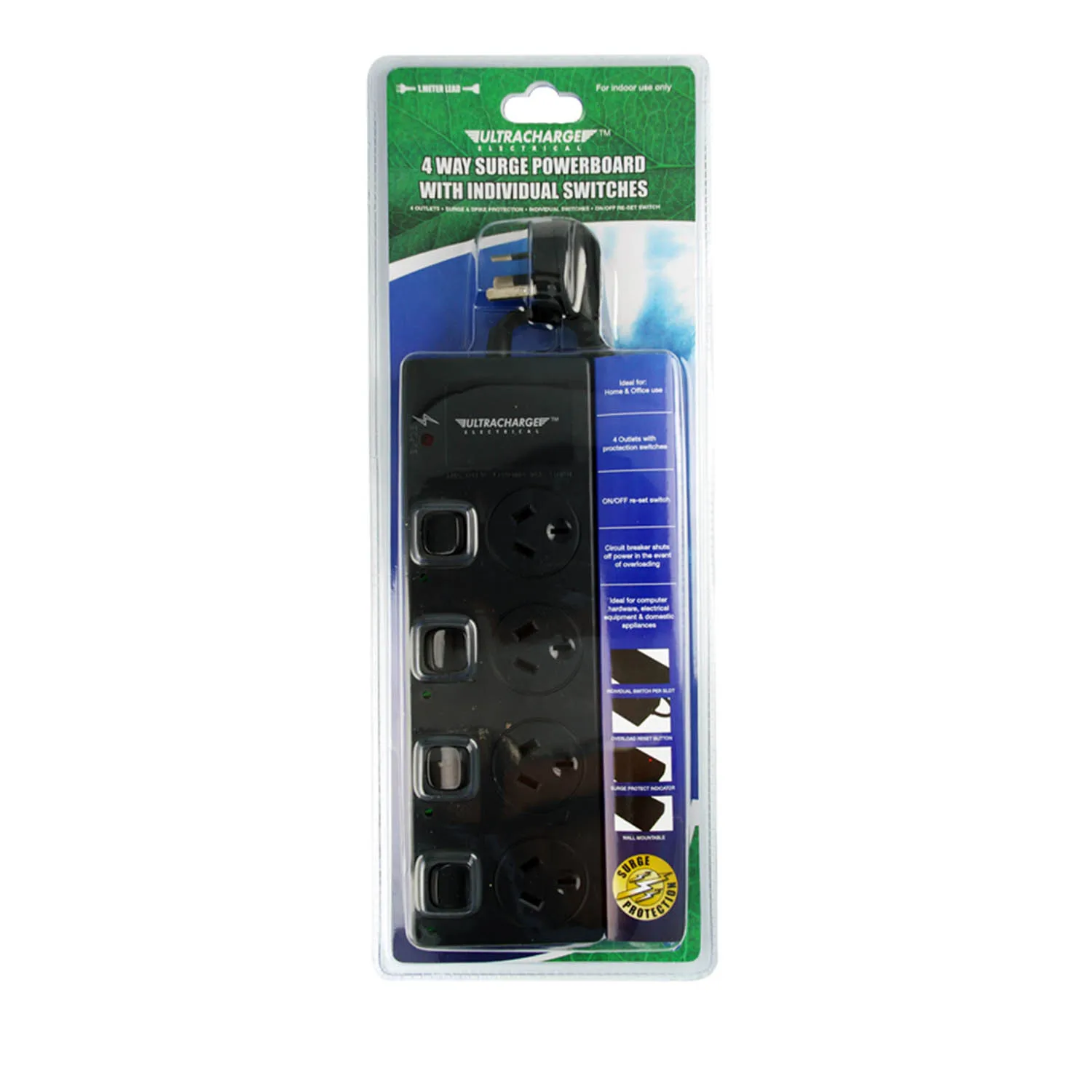 UR1004SWB_01_01_e3a8410ef0f709d497b946d570b9e1aaf2a2adc6_UR1004SWB_0 Ultracharge™ Surge Protected Switch Powerboard Black