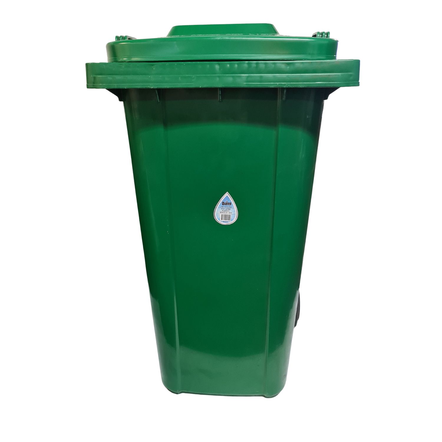 Green store wheelie bin