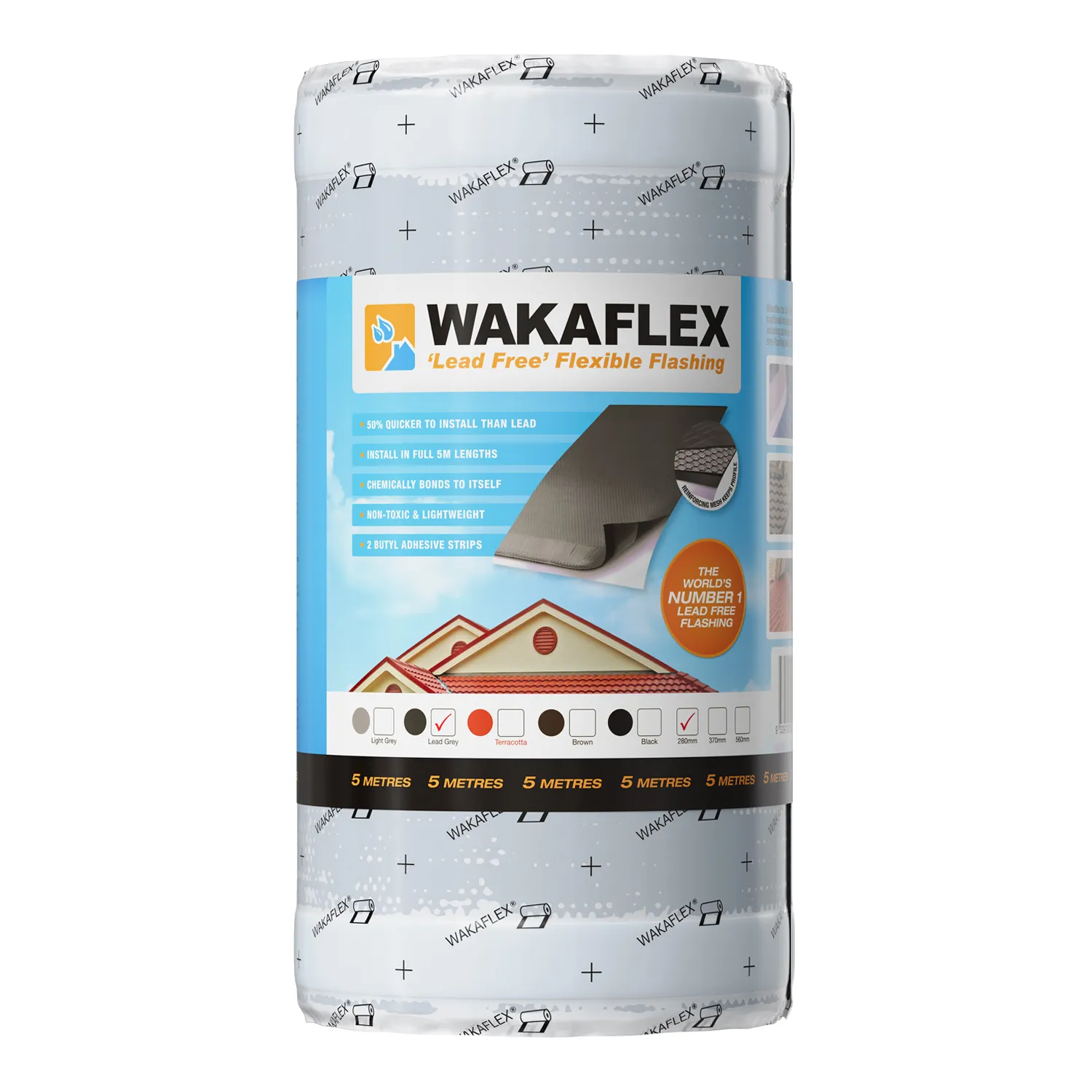 WF2805TE_01_01_c13dbacedbcdaf10bd85a989dbccd83854a1ae21_Wakaflex_280mm_Front Wakaflex Flexible Roof Flashing Terracotta