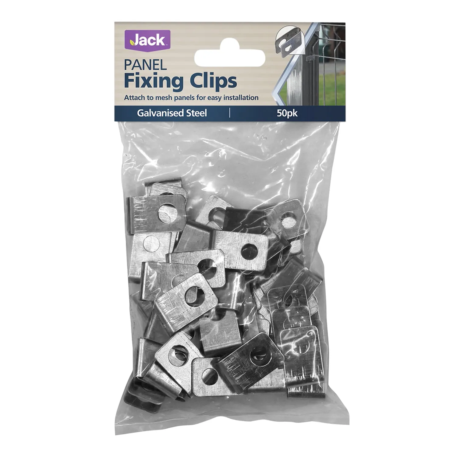 Jack Panel Fixing Clips Galvanised