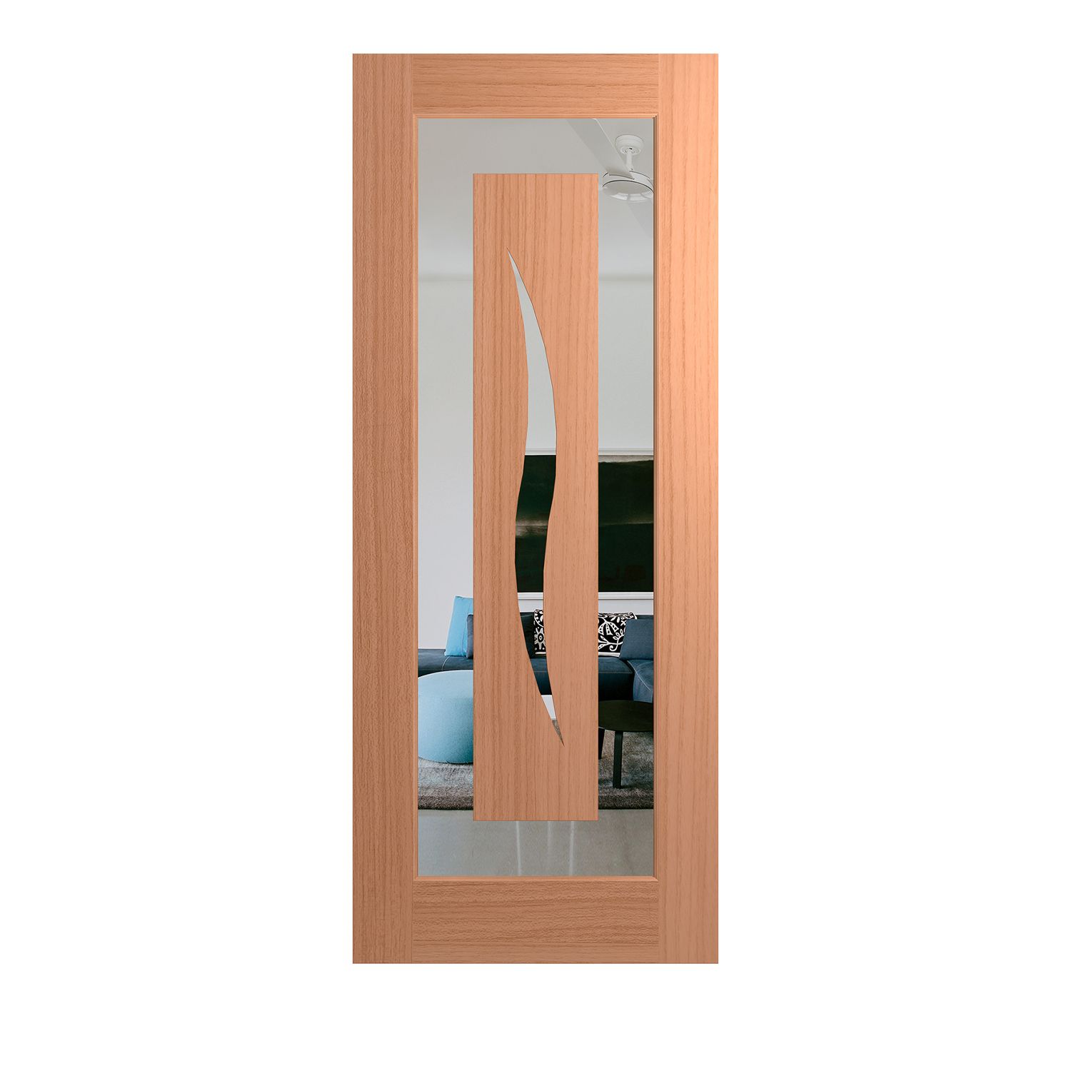 Hume Entrance Door Illusion XIL6 SPM Veneer Clear Bowens