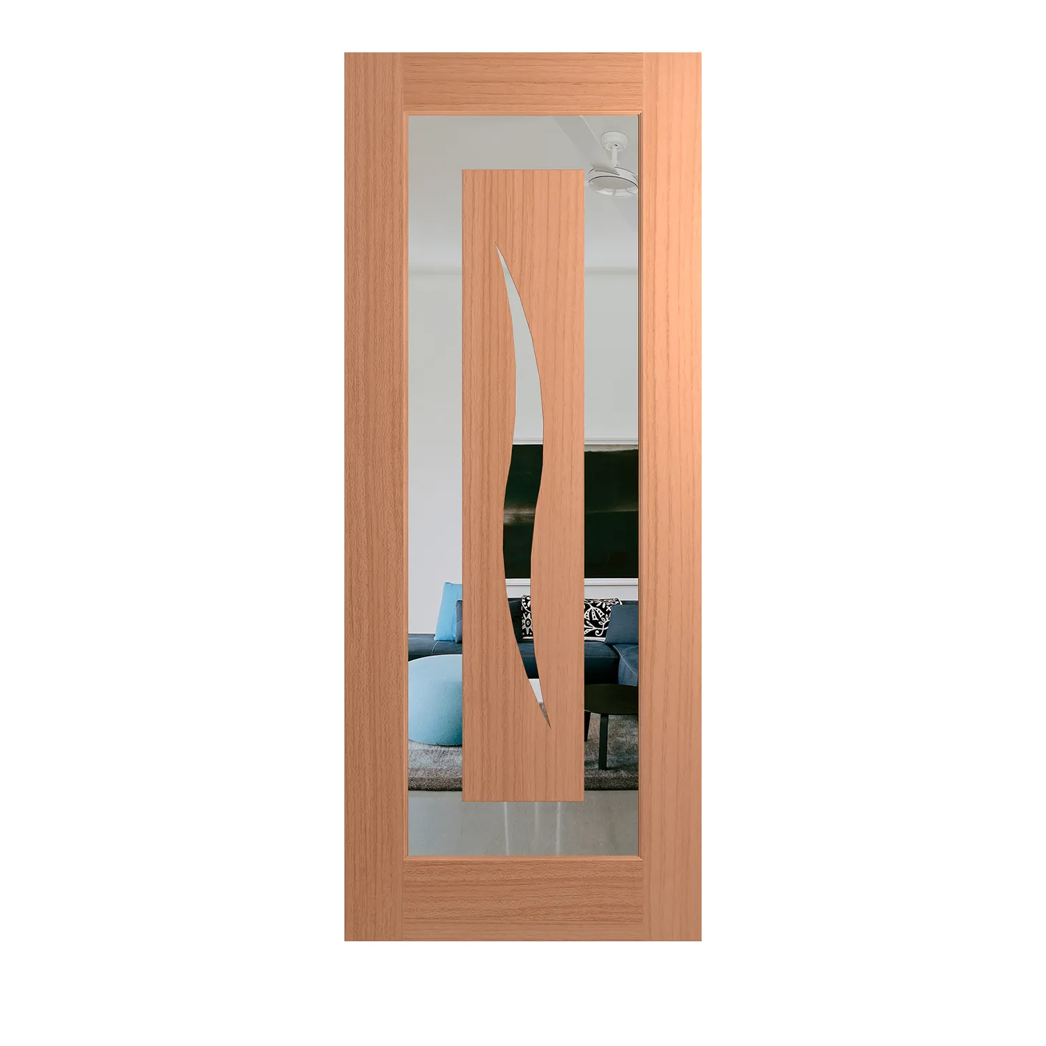 Hume Entrance Door Illusion XIL6 SPM Veneer Clear