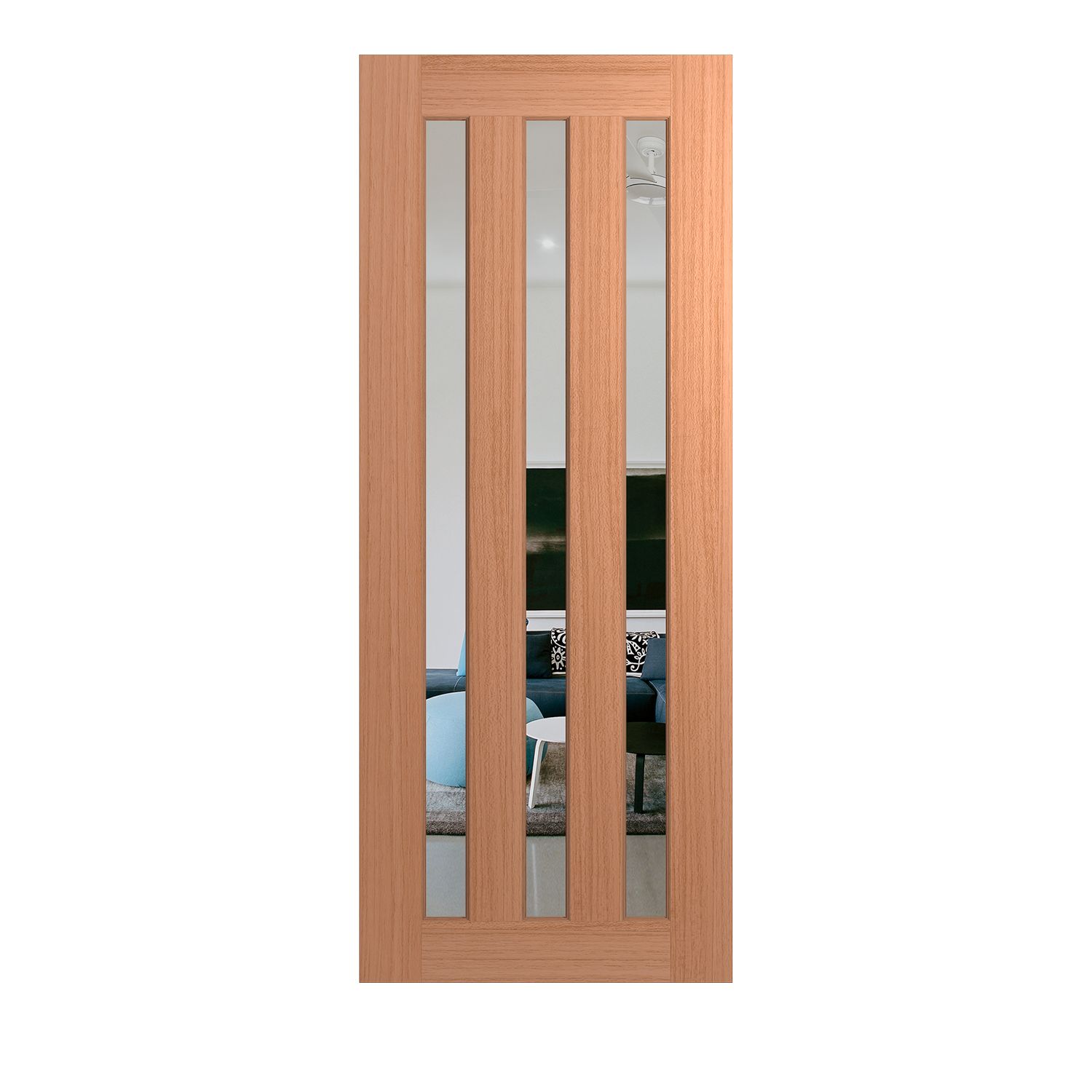Hume Pivot Entrance Door Savoy XS45 SPM Veneer BAL12.5 Clear with