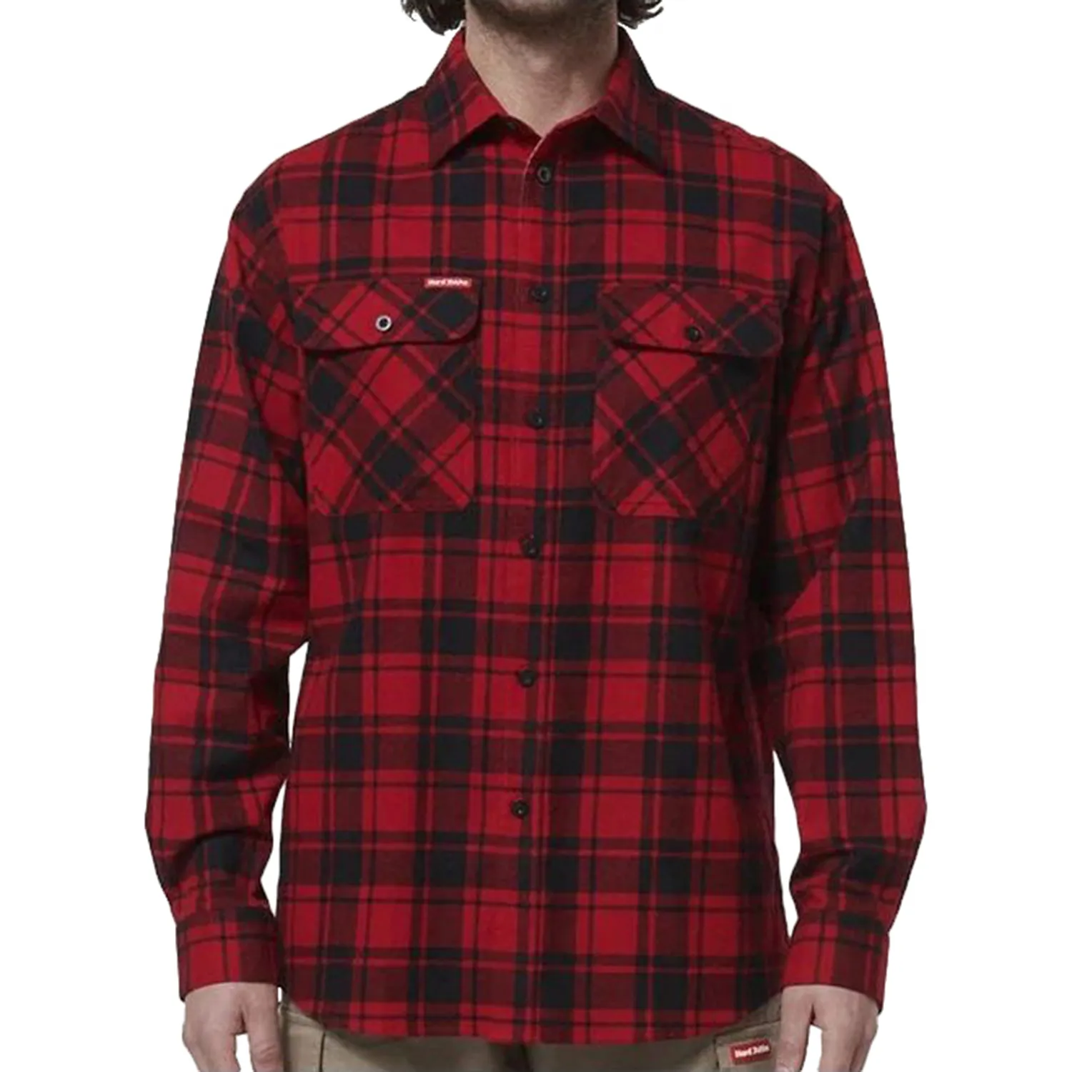 Hard Yakka Men’s Long Sleeve Checked Flannel Shirt