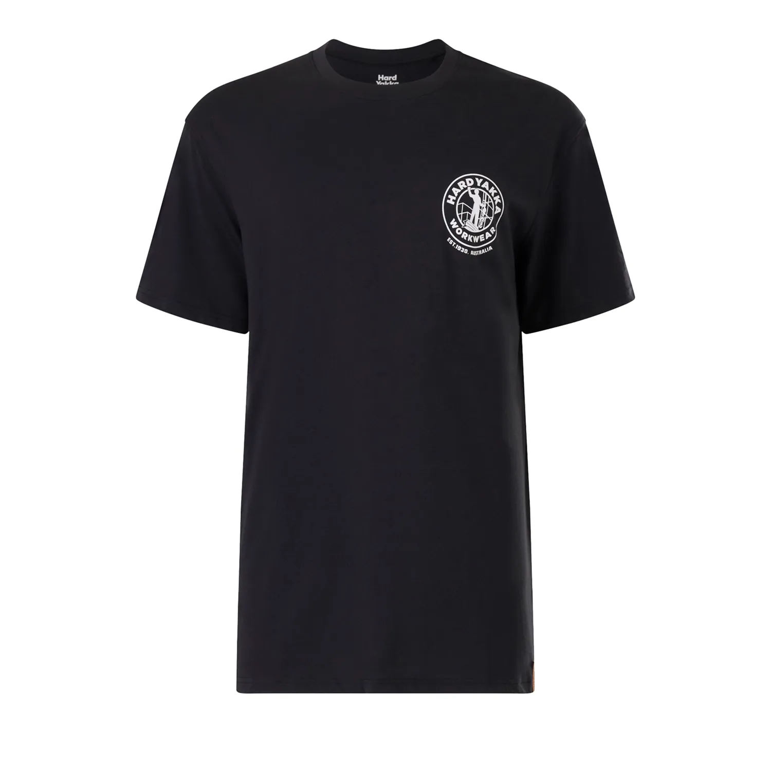 Y11486BLKL_01_01_96e5e69ea807361227d57c2e6c5fb8581862d366_Y11486_BLK_1 Hard Yakka Men’s Core Heritage Icon Short Sleeve Tee Black