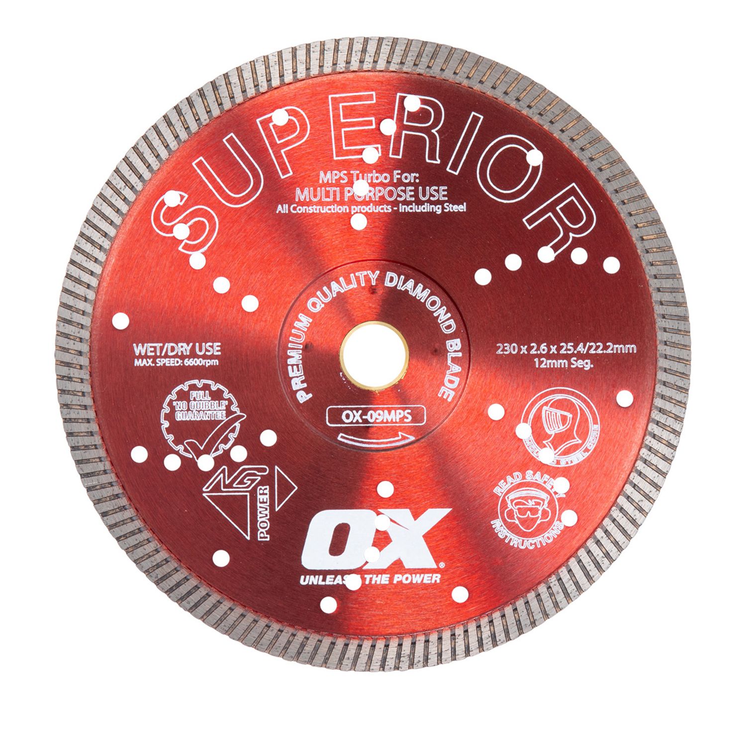 OX® Multi Purpose Turbo Diamond Blade Bowens