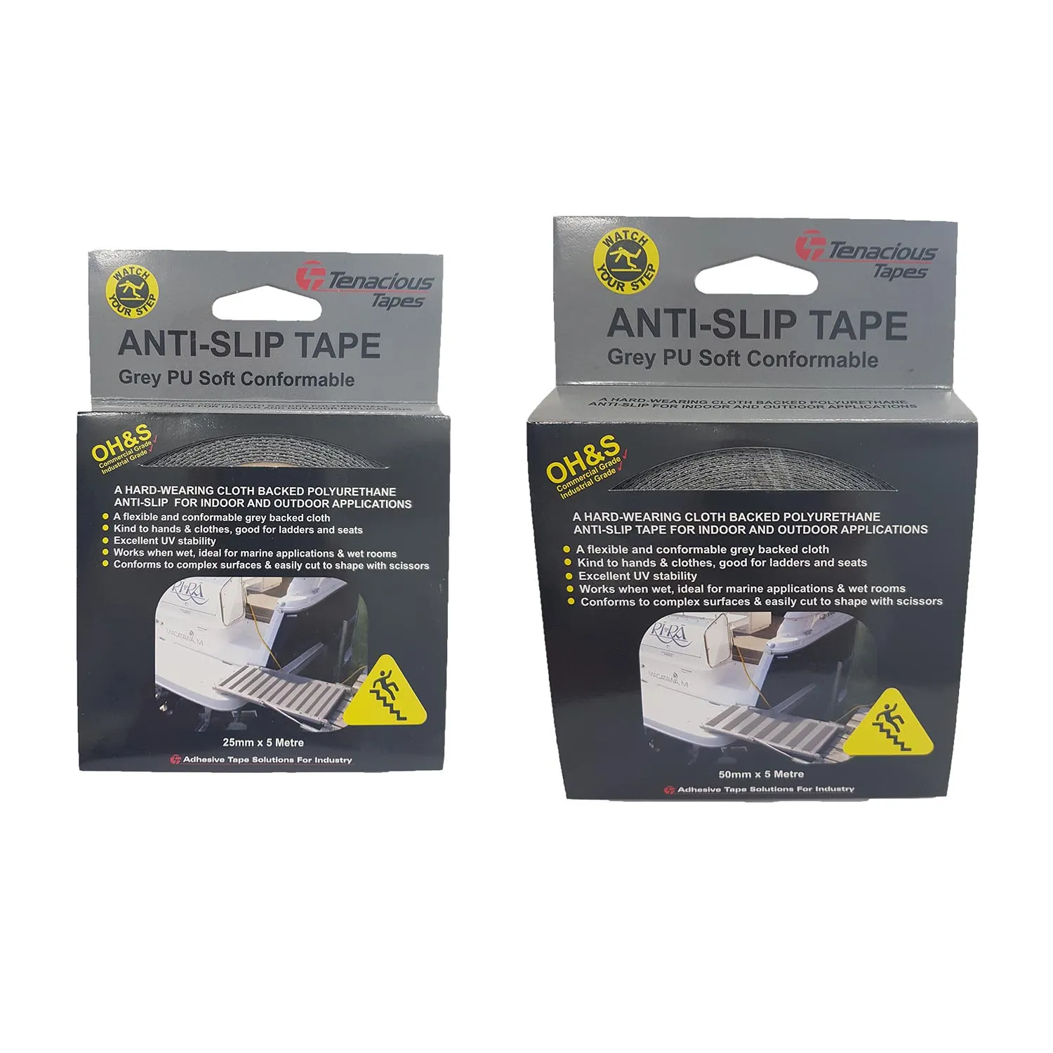 Tenacious Tapes E3800 Anti Slip PU Cloth Tape Grey