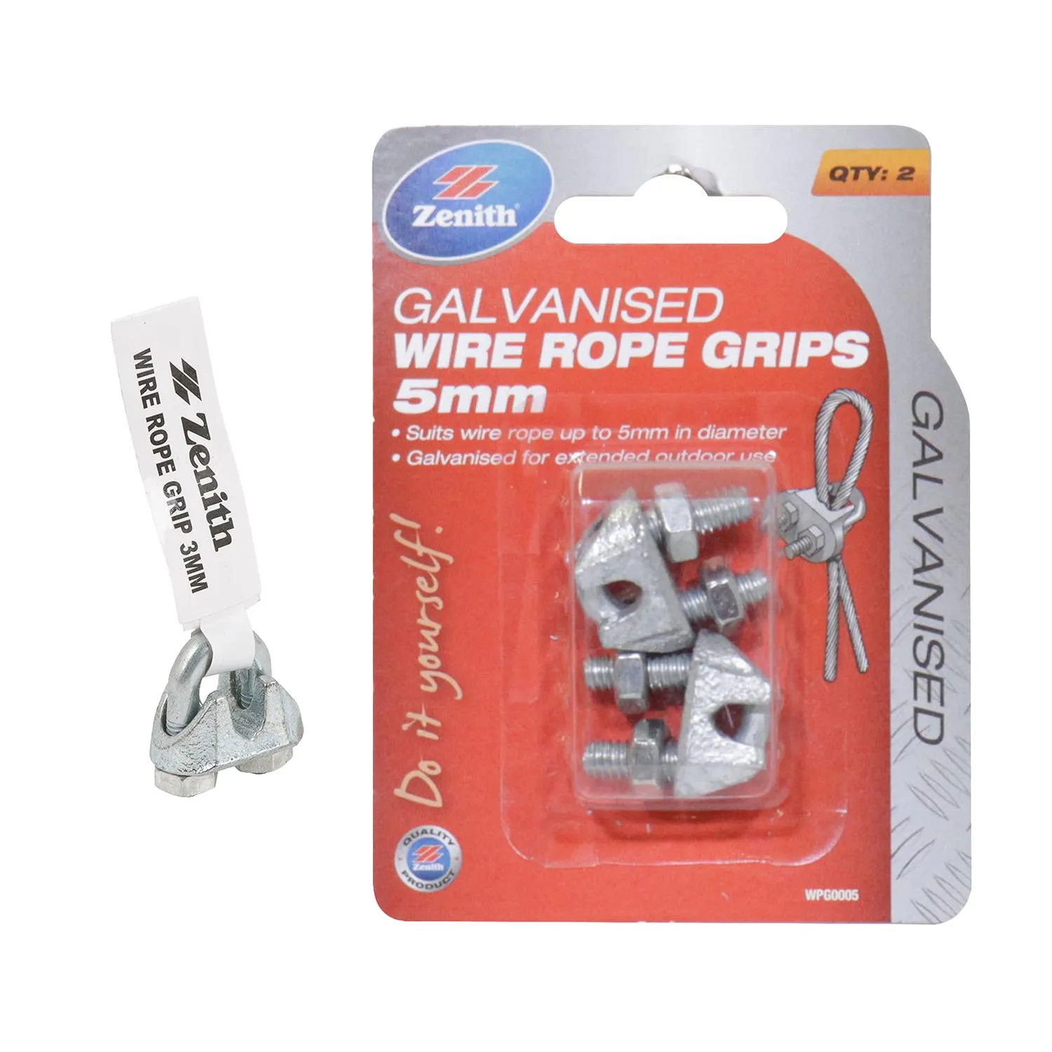 Zenith® Wire Rope Grips Galvanised