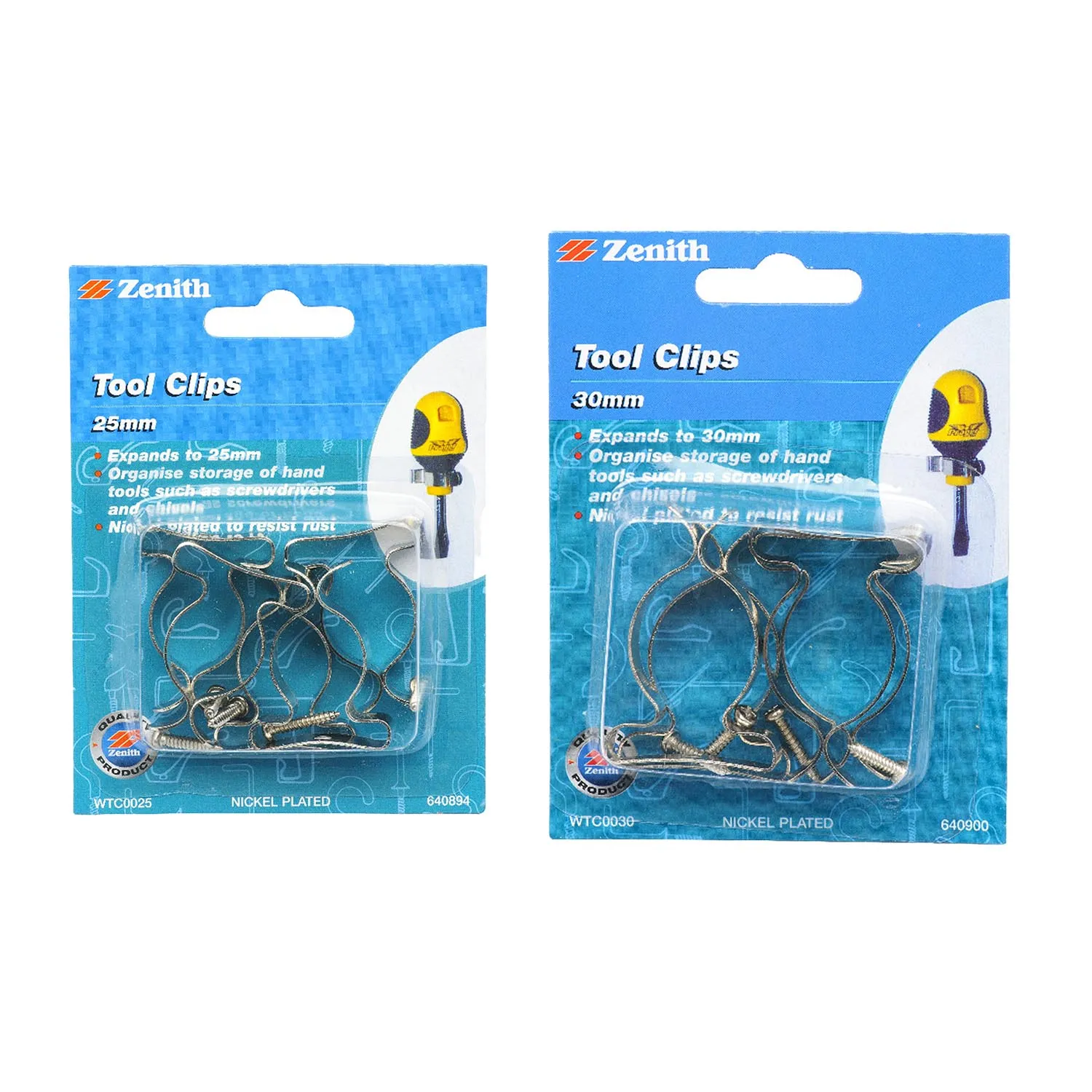 Zenith® Tool Clips Nickel Plated | Bowens